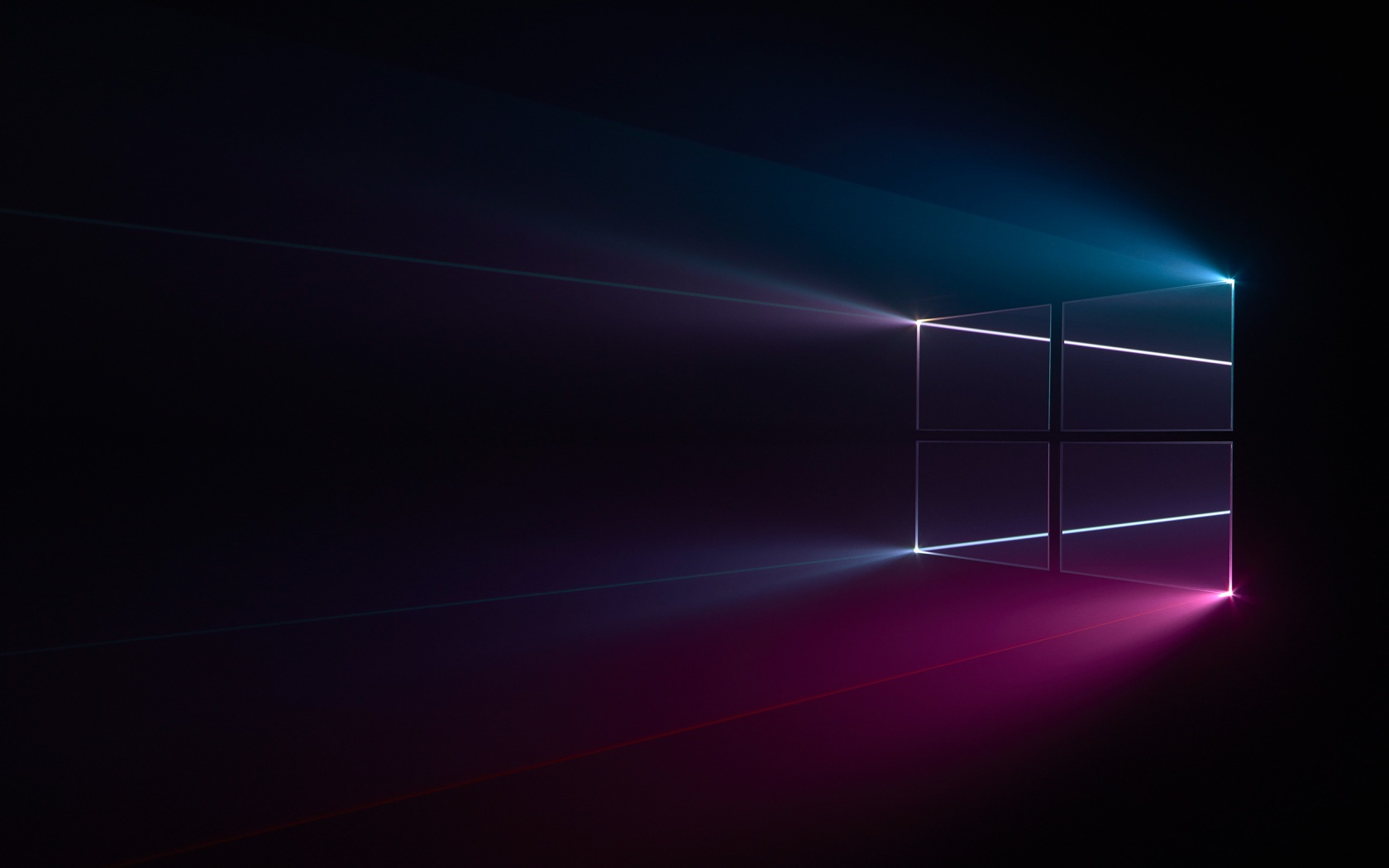 Logo Windows 10 luminoso scuro, 1680x1050 900p, Desktop
