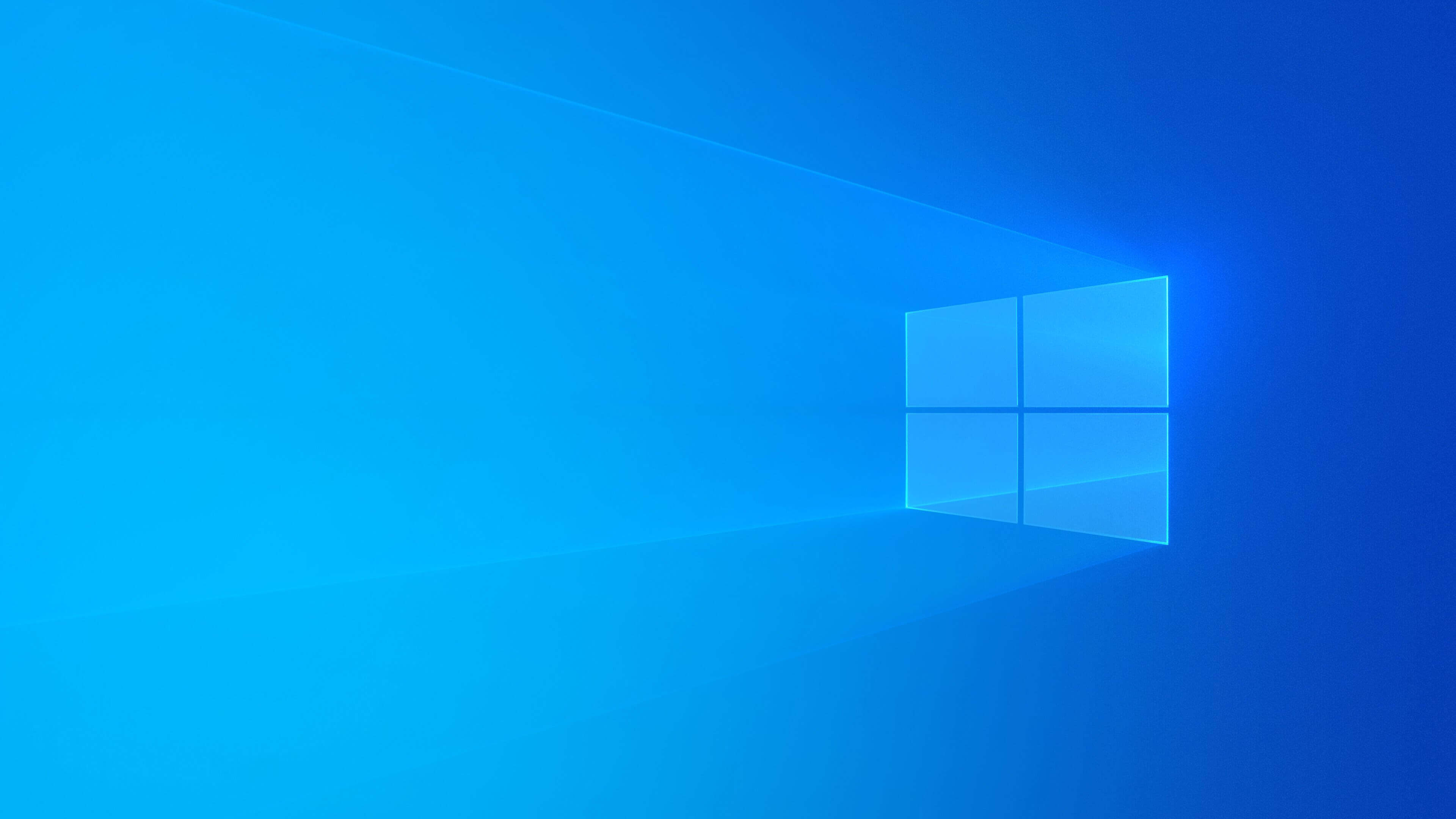 Logo Windows 10 blu, sistema operativo Microsoft, 3840x2160 4K Ultra HD, Desktop