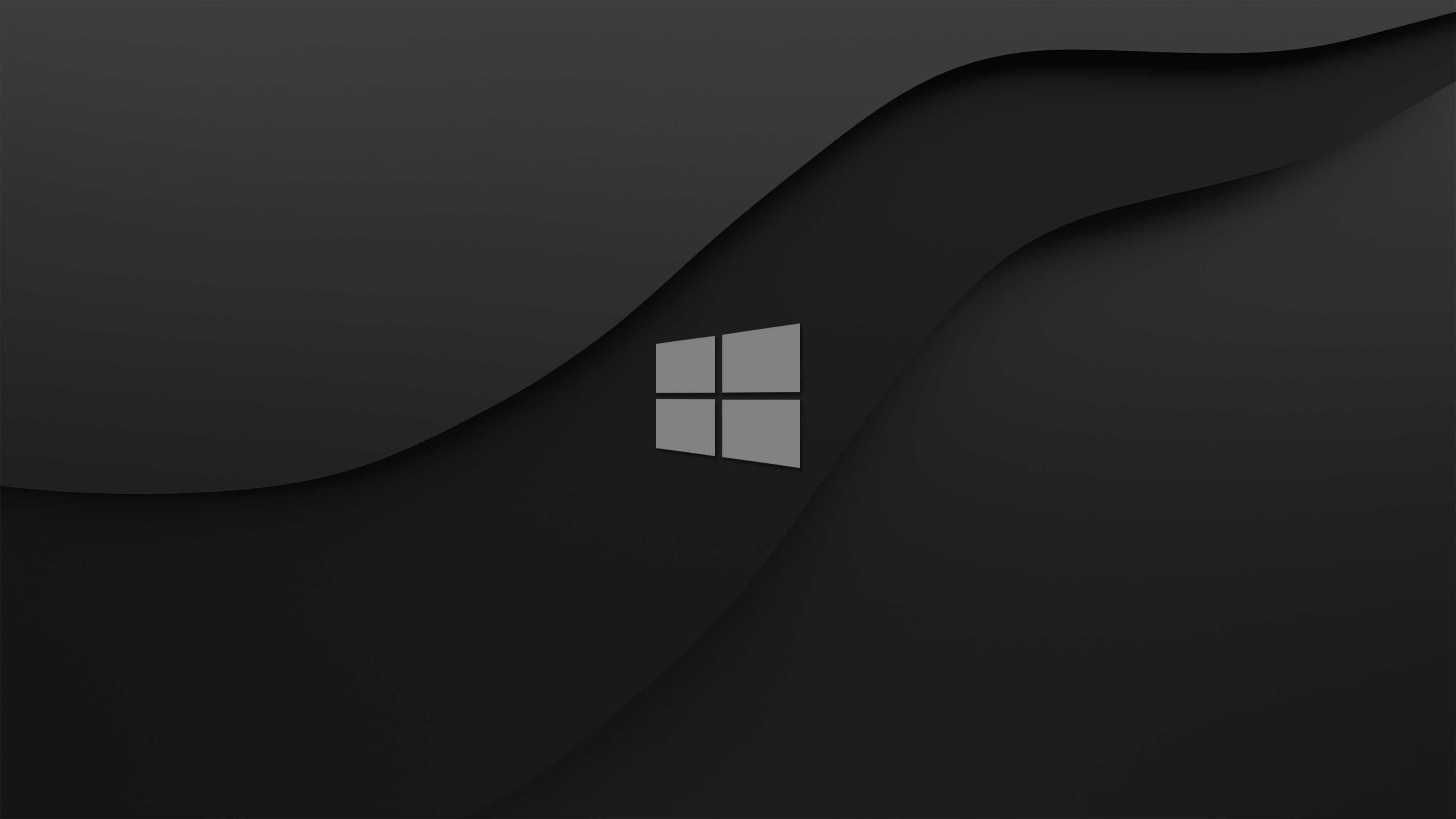 Logo Windows 10 scuro, 3554x1999 2K+, PC Desktop