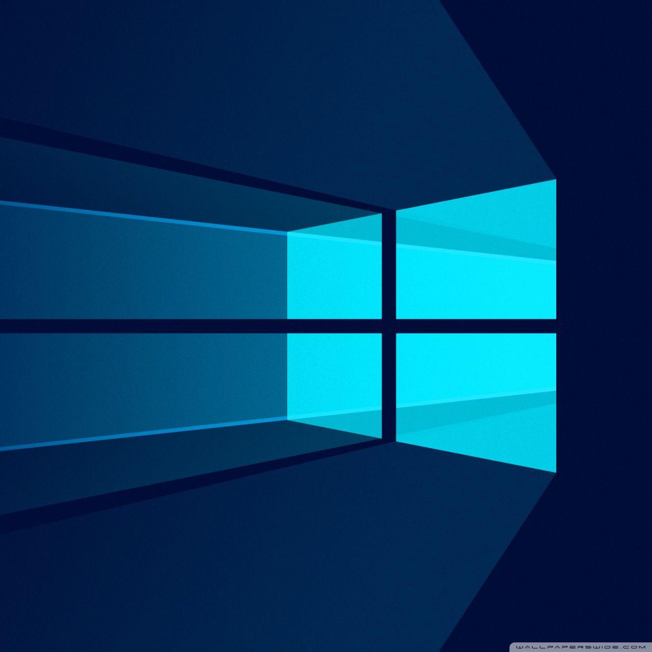 Logo Windows 10 blu, 1280x1280 HD, PC Desktop