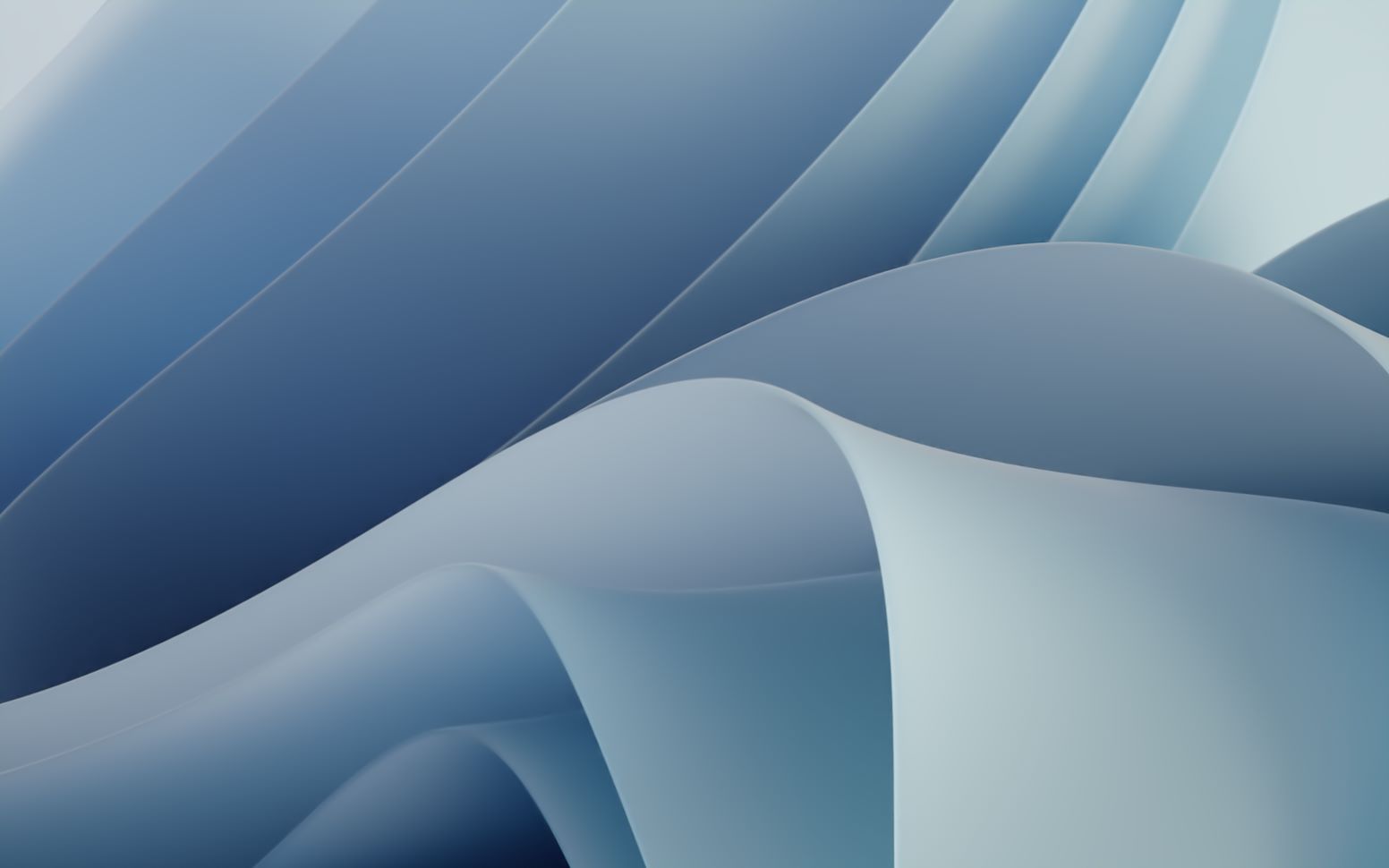 Onde astratte blu Windows 11, 1552x970 HD, PC Desktop