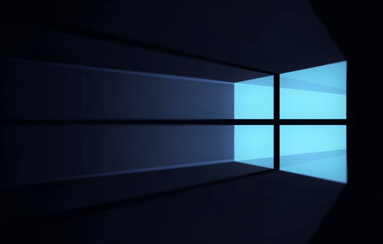 Logo Windows luce blu, 1332x850 720p, Monitor Gaming