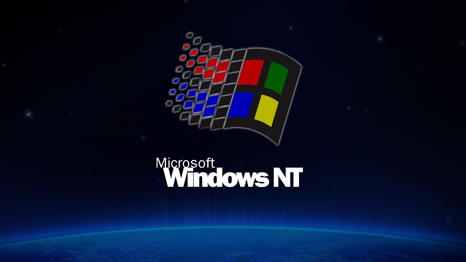 Logo Microsoft Windows NT spazio, 1920x1080 Full HD 1080p, Desktop