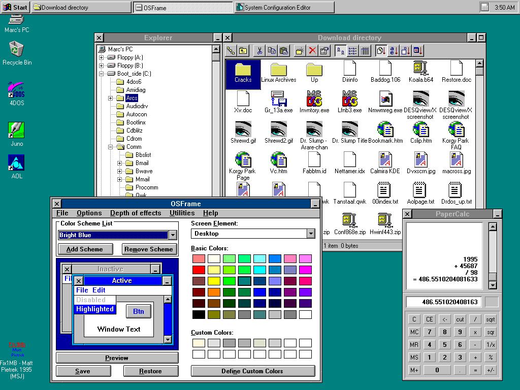 Scatola Microsoft Windows 3.1 retro, 1024x768 HD, PC