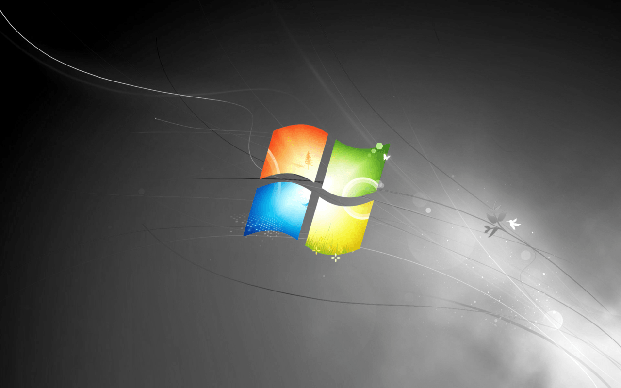 Logo Windows 7 grigio, 1920x1080 Full HD, Monitor Gaming