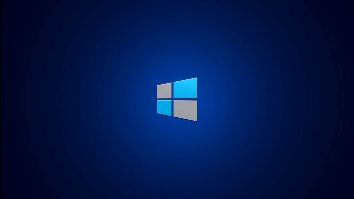 Logo Windows blu scuro, 1366x768 HD, Desktop