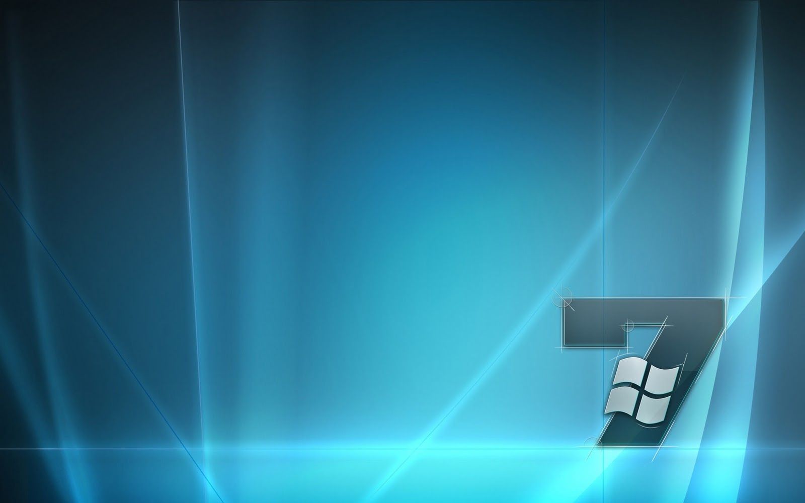 Logo Windows 7 astratto blu, sistema operativo Microsoft, 1600x1000 900p, Monitor Gaming