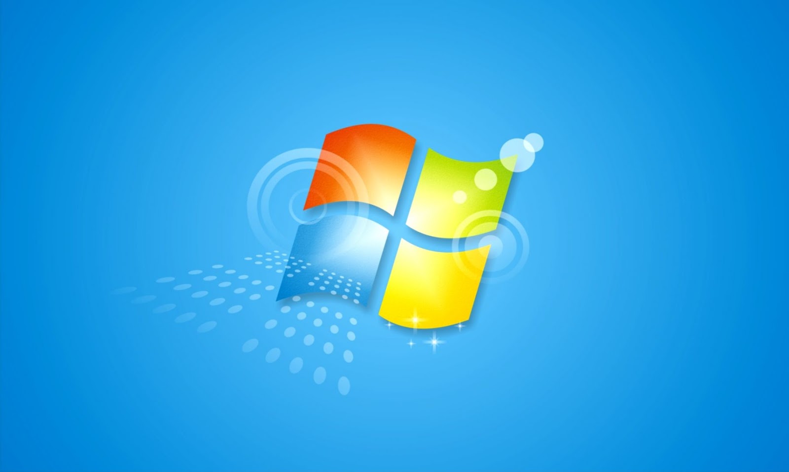 Logo Windows 7 sfondo blu, 1600x958 900p, Monitor Gaming