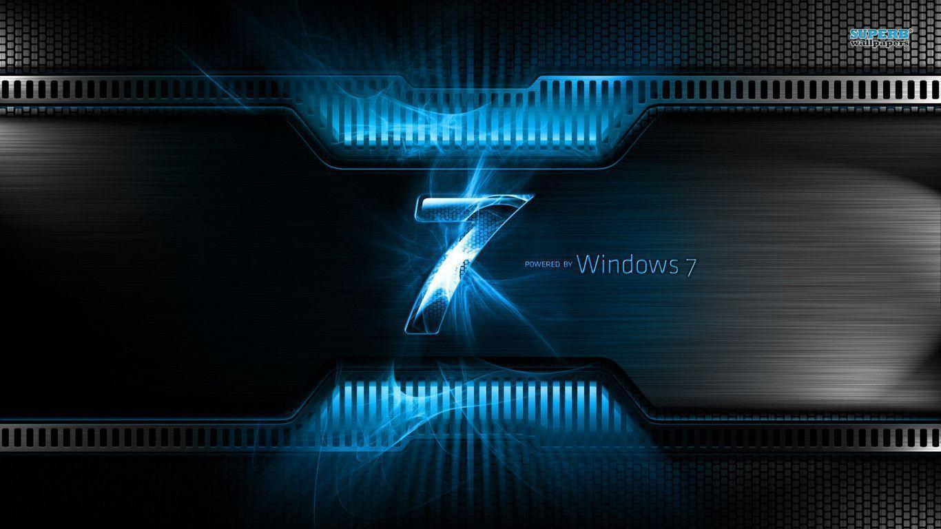 Logo Windows 7 blu metallico, 1366x768 720p, PC