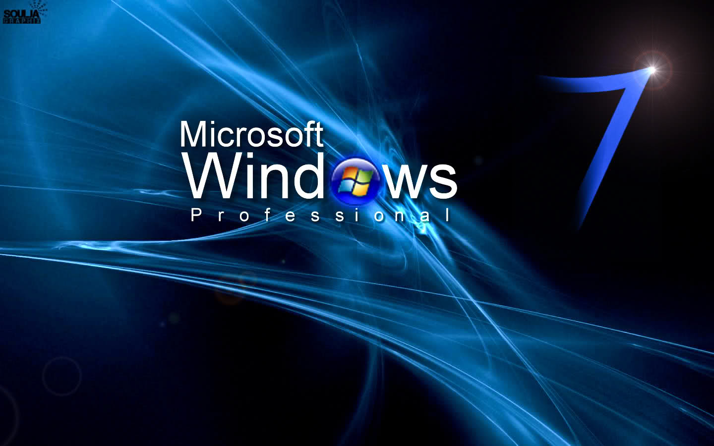 Logo Windows 7 astratto blu, 1920x1200 Full HD+ WUXGA, Desktop