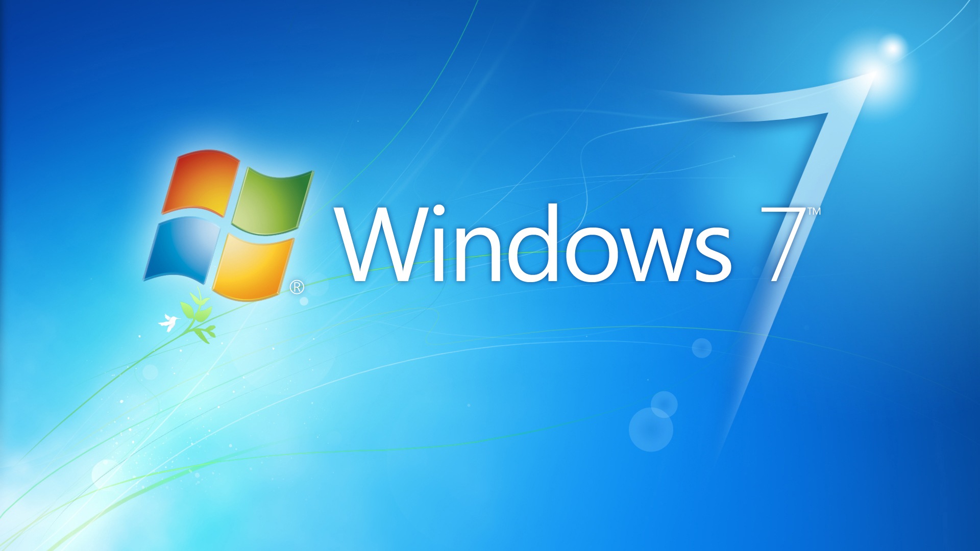 Logo Windows 7 sfondo blu, 1920x1200 Full HD+ WUXGA, Monitor Gaming
