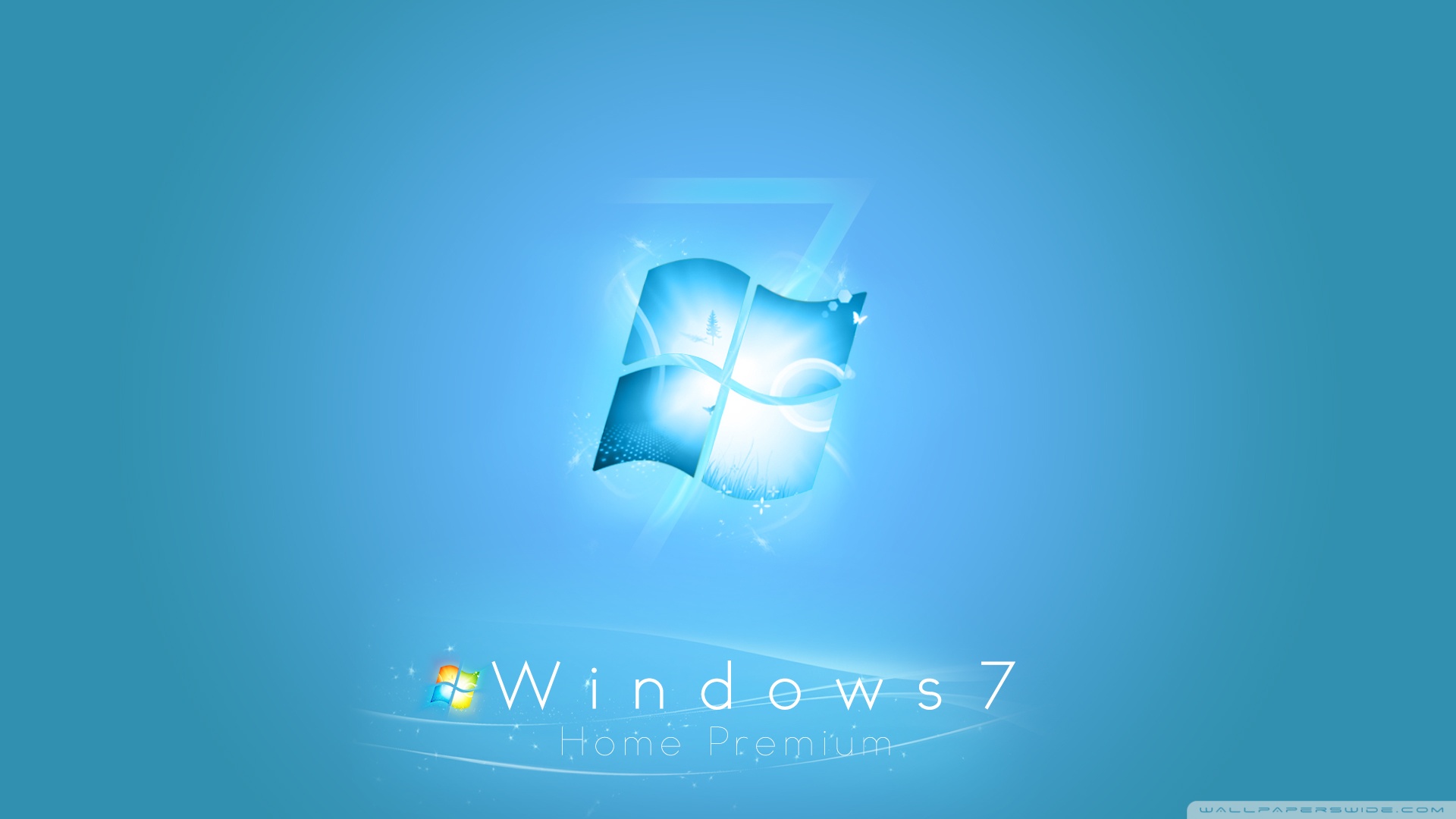 Logo Windows 7 blu, 1228x768 HD, Monitor Gaming