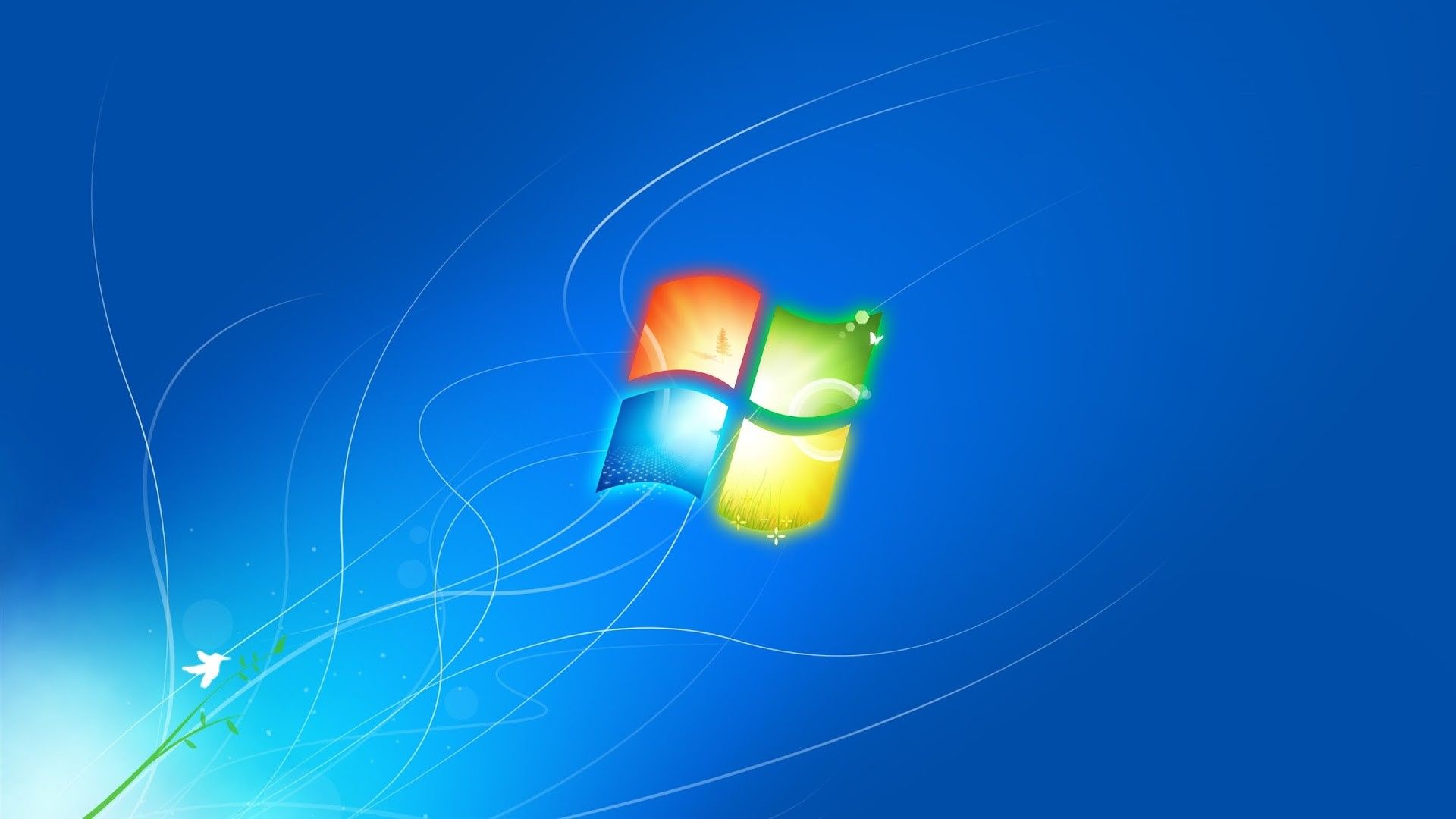 Logo Windows 7 blu, sistema operativo Microsoft, 1920x1080 Full HD 1080p, PC Desktop
