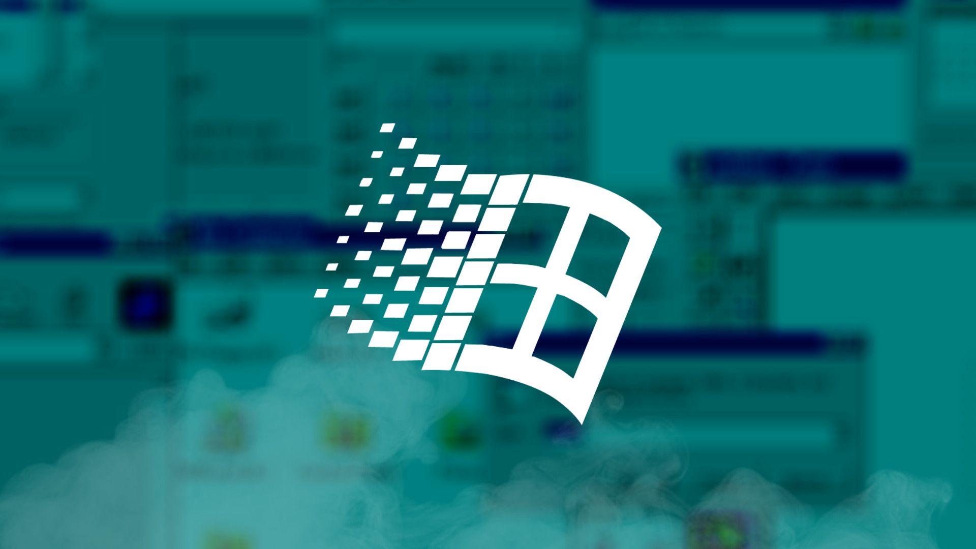 Logo Windows 95 sfondo turchese, 2560x1600 2K, PC Desktop