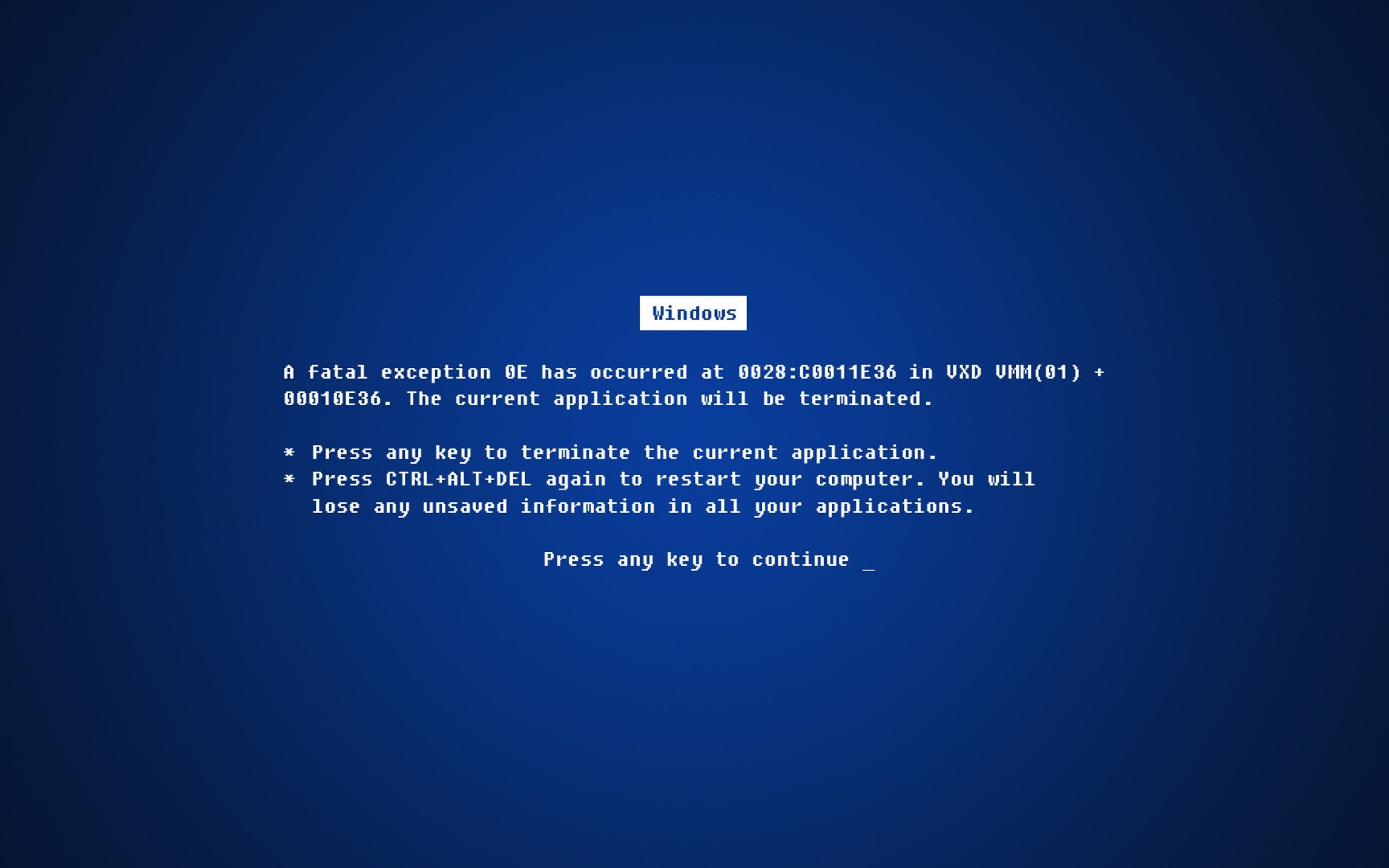 Logo Windows 95 blu, 1440x900 HD, PC Desktop