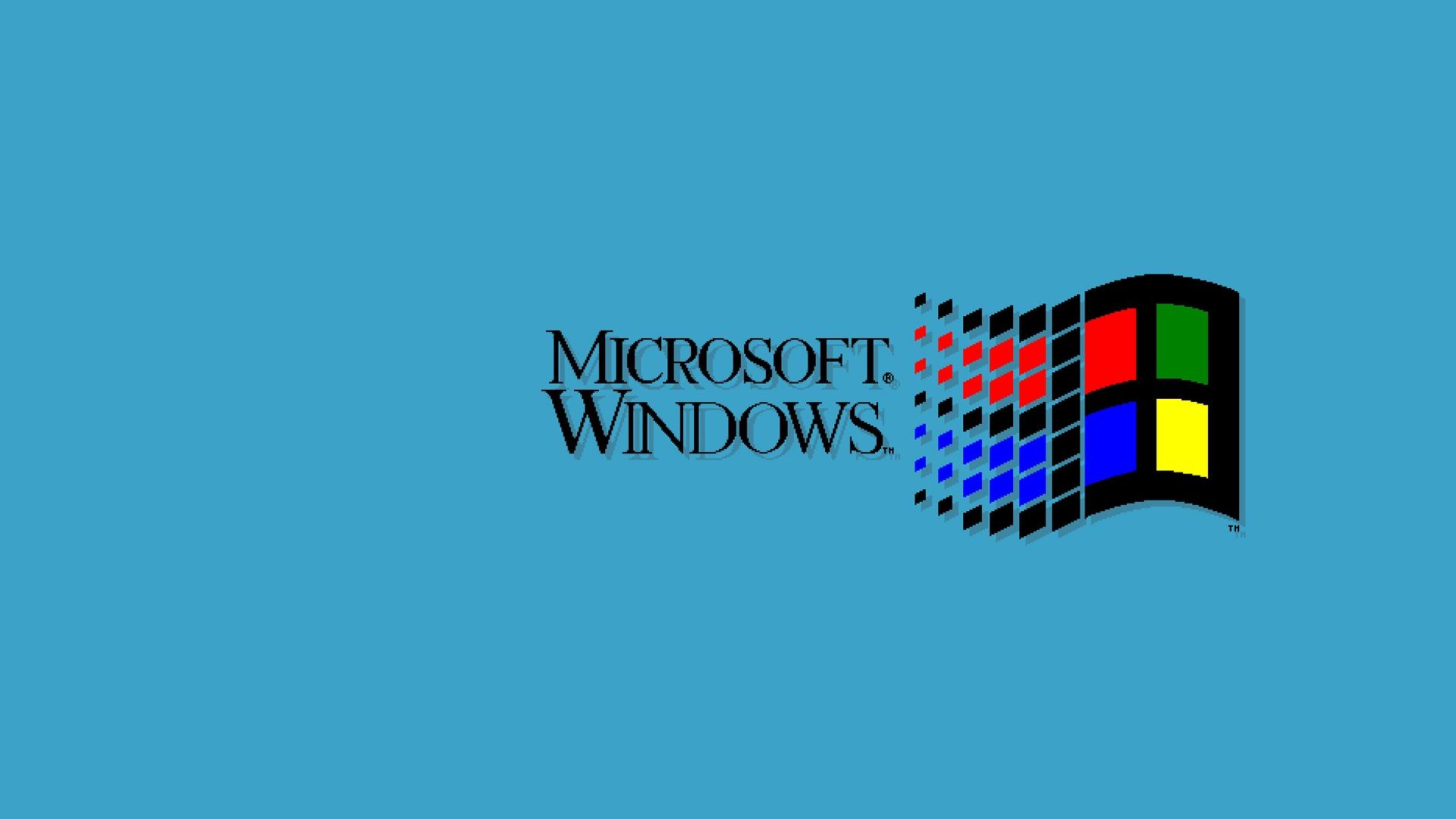 Logo Windows 95 sfondo blu, 1600x1000 900p, Desktop