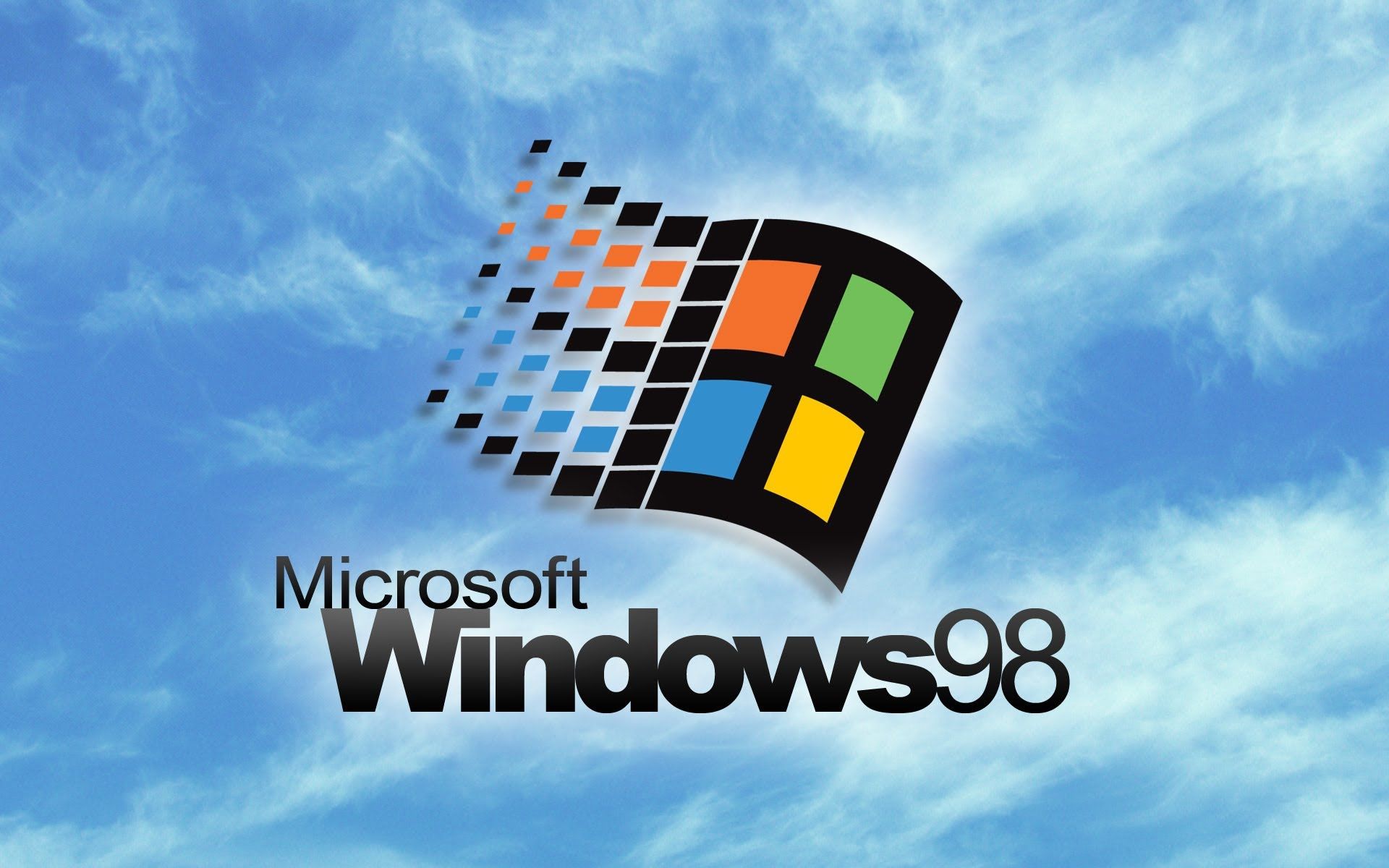 Logo Windows 98 tra le nuvole, 1920x1080 1080p, Desktop