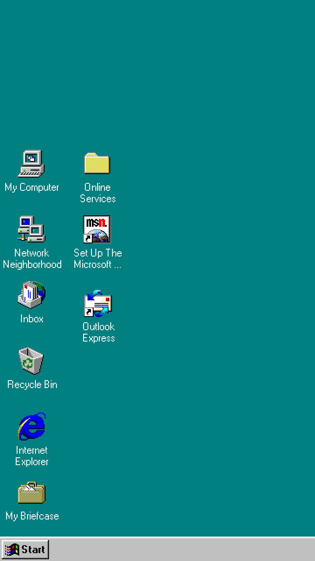 Desktop Windows 98 icone, 1080x1920 Verticale, Telefono