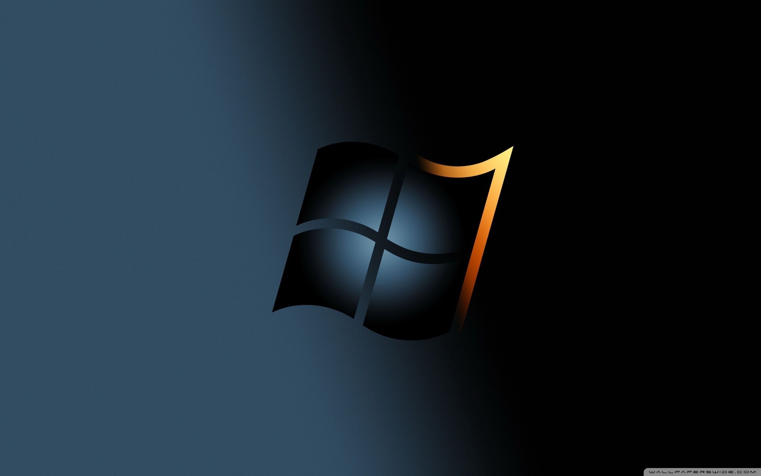 Logo Windows grigio su nero, 3840x2400 UHD, Monitor Gaming