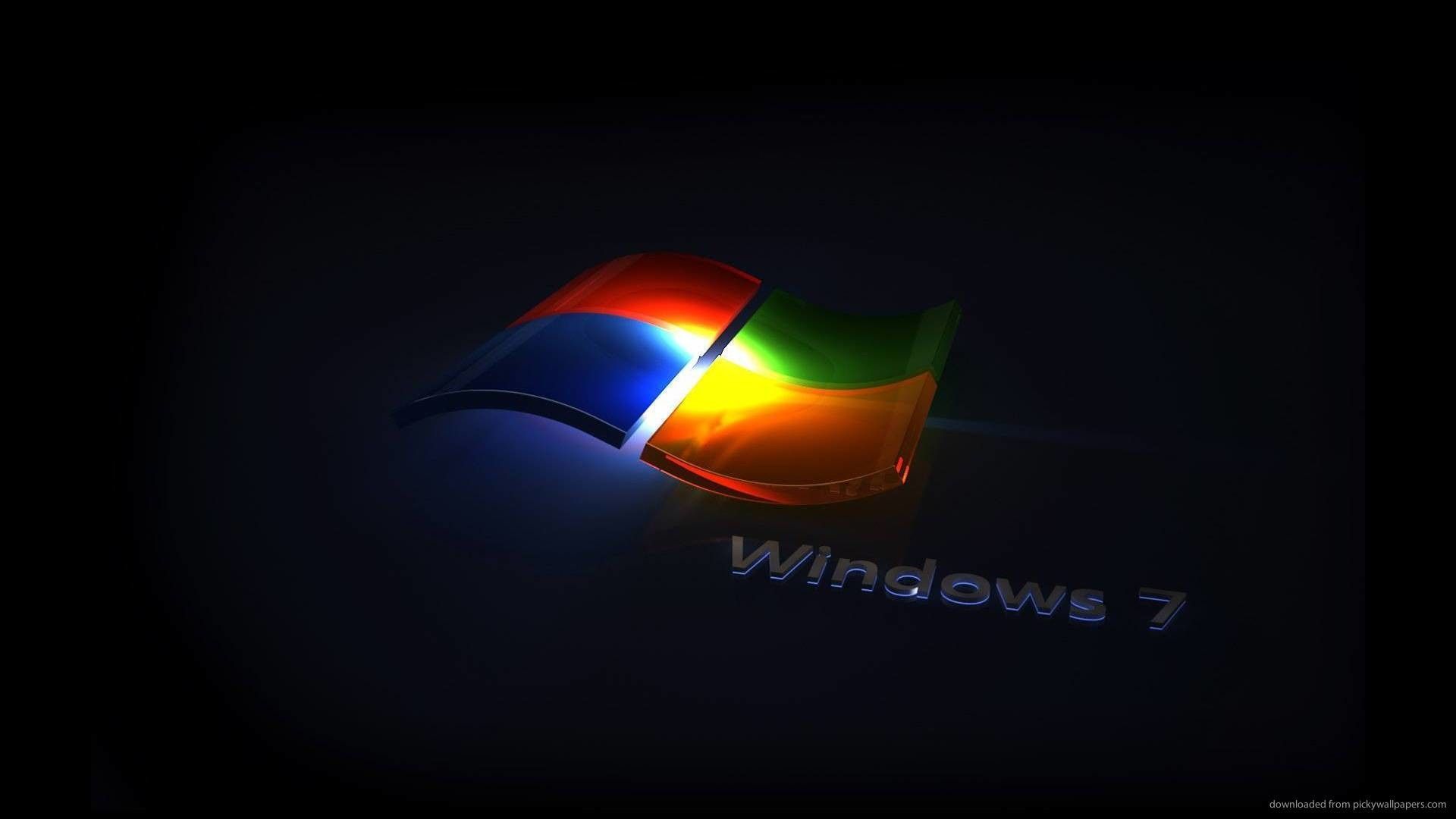 Logo Windows 7 su nero, 1920x1080 Full HD 1080p, PC Desktop