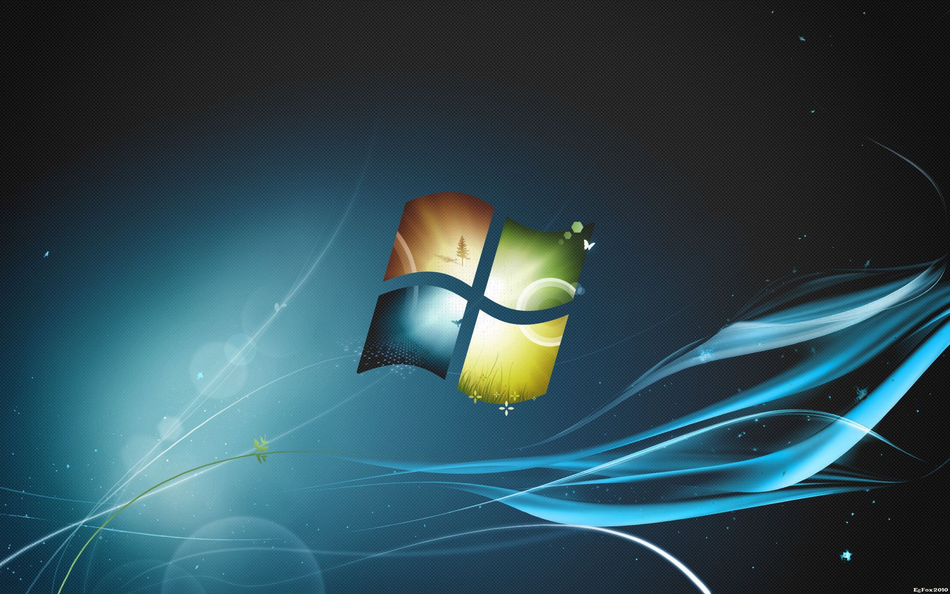 Logo Windows blu astratto, 1920x1200 Full HD+, PC