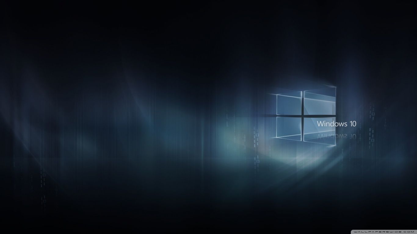Logo Windows 10 scuro, 1366x768 720p, Monitor Gaming