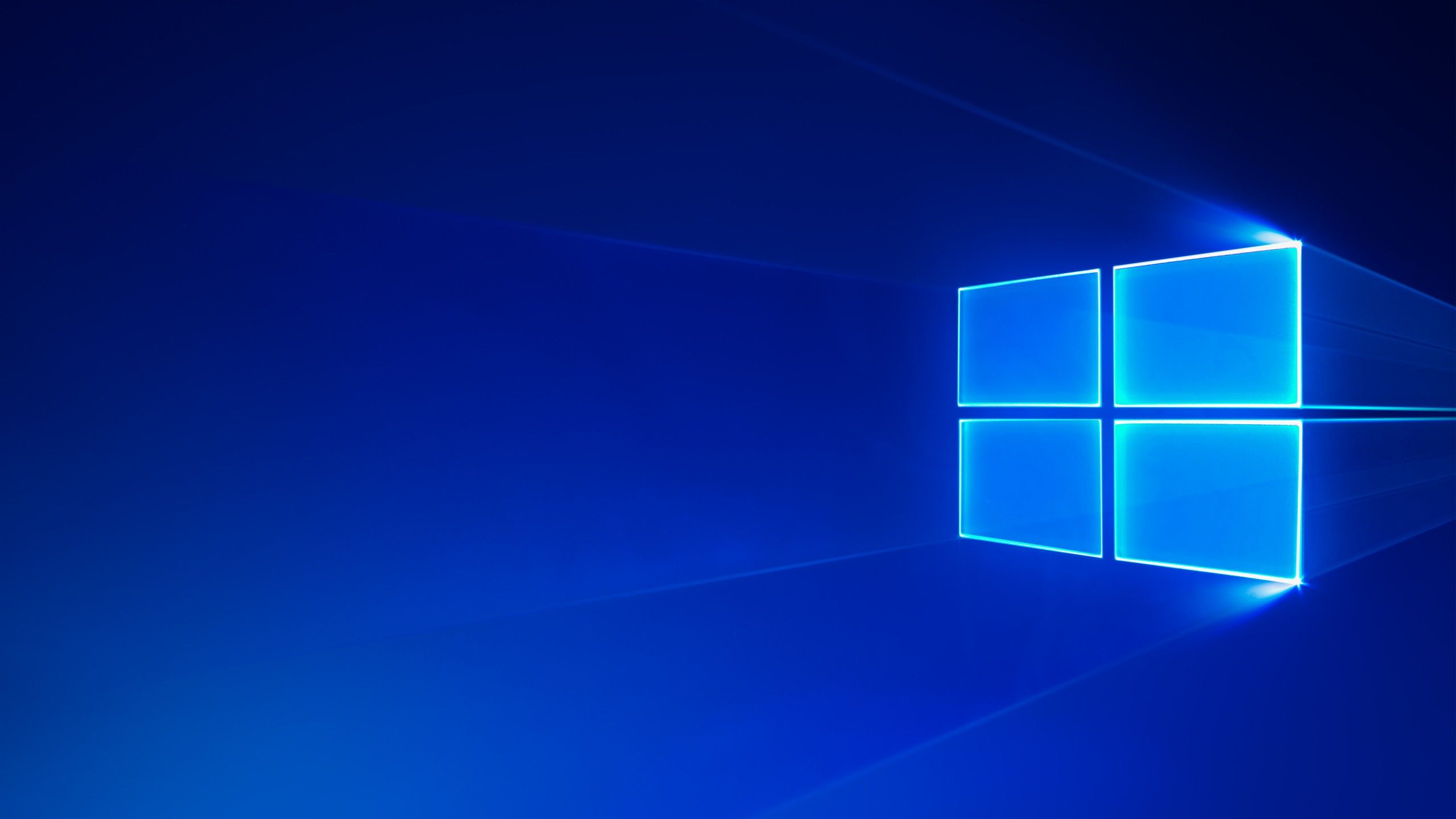Logo Windows blu luminoso, sistema operativo Microsoft, 2560x1440 2K QHD, Monitor Gaming