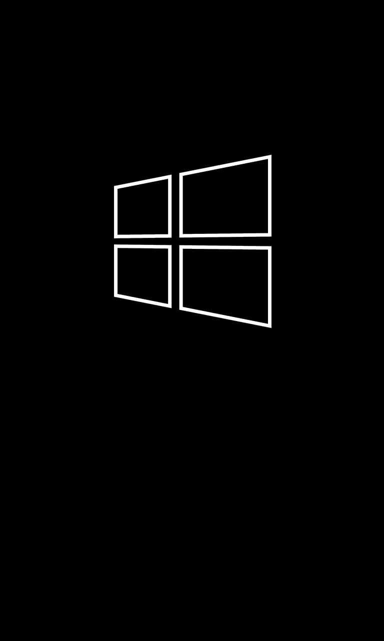Logo Windows nero, 768x1280 Full HD Verticale, iPhone