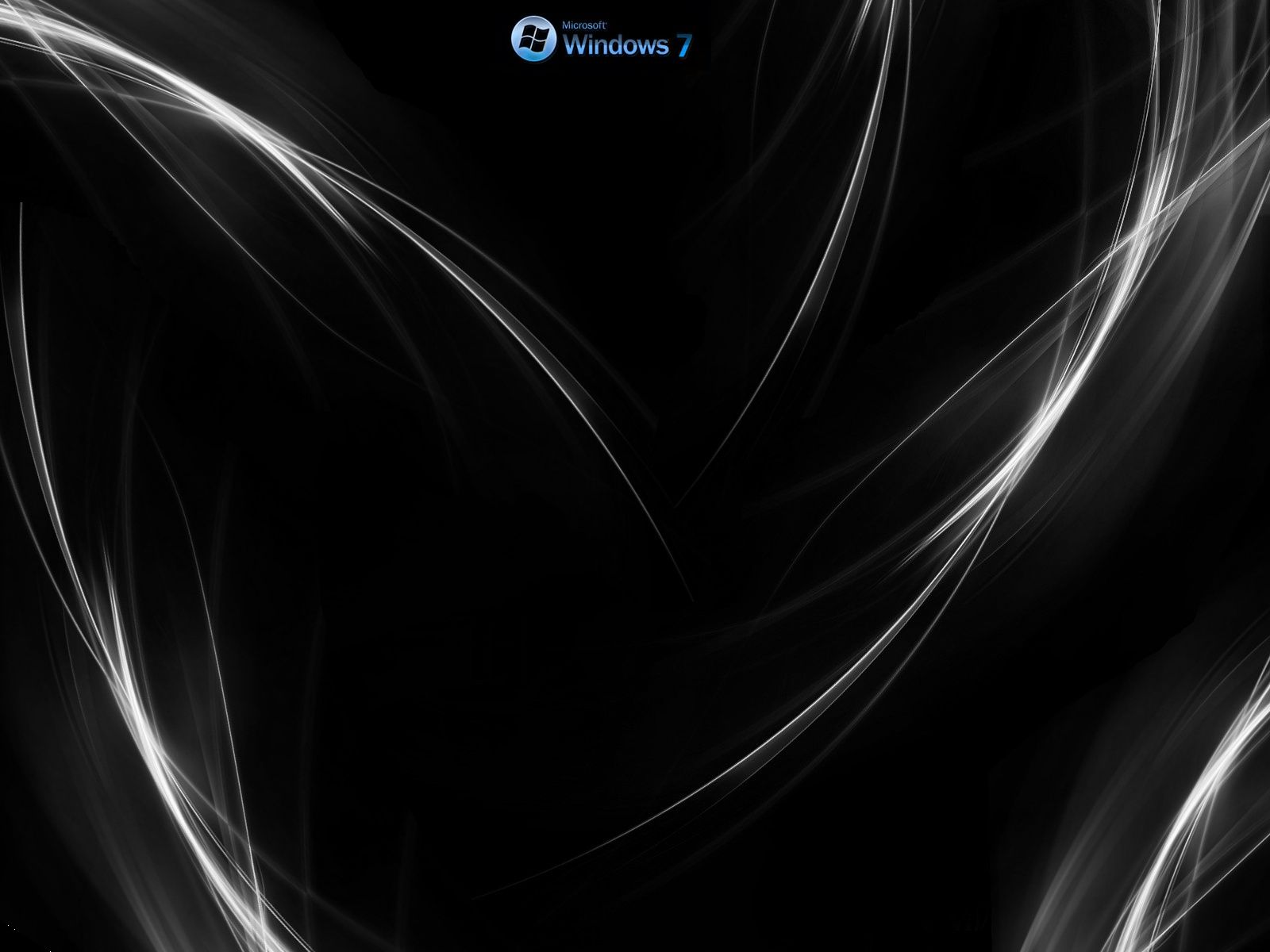 Windows 7 linee astratte nere, 1600x1200 900p, PC