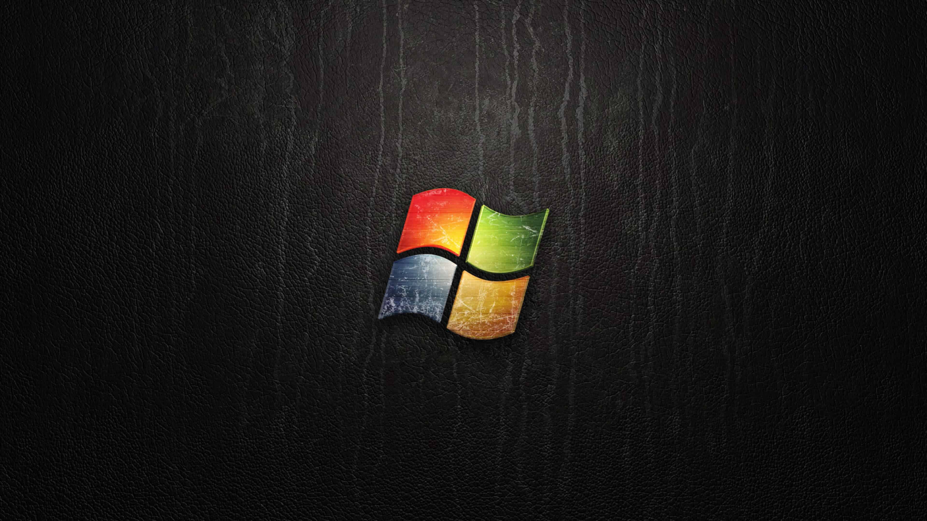 Logo Windows su sfondo nero, 3840x2160 4K Ultra HD, Desktop
