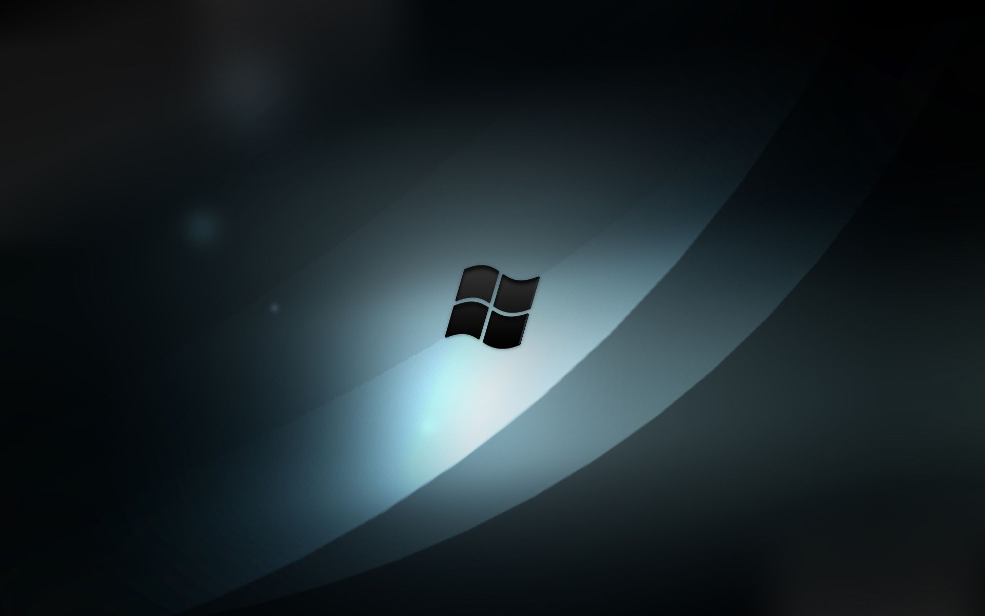 Logo Windows nero su blu, 1920x1200 Full HD+, PC