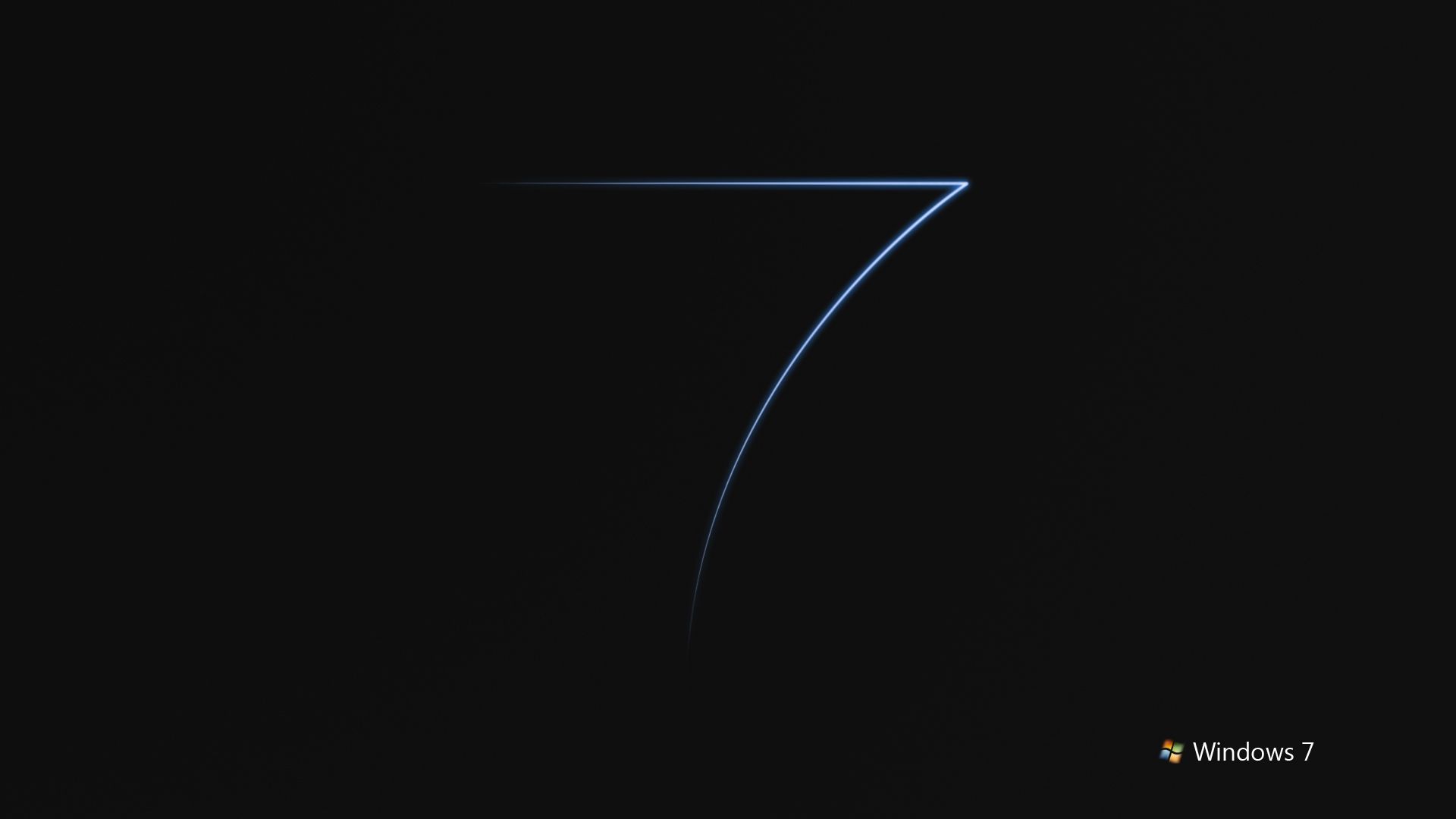 Logo Windows 7 nero, 1920x1080 Full HD, Desktop