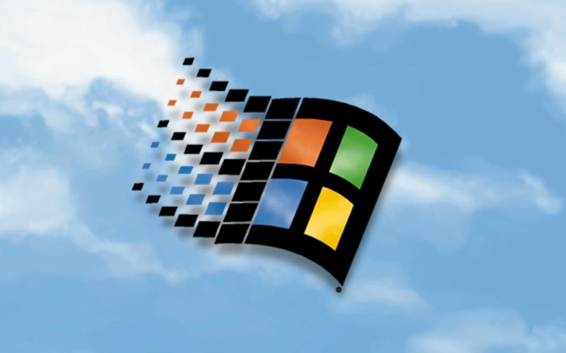 Logo Windows vintage sfondo turchese, 2560x1600 2K, PC Desktop