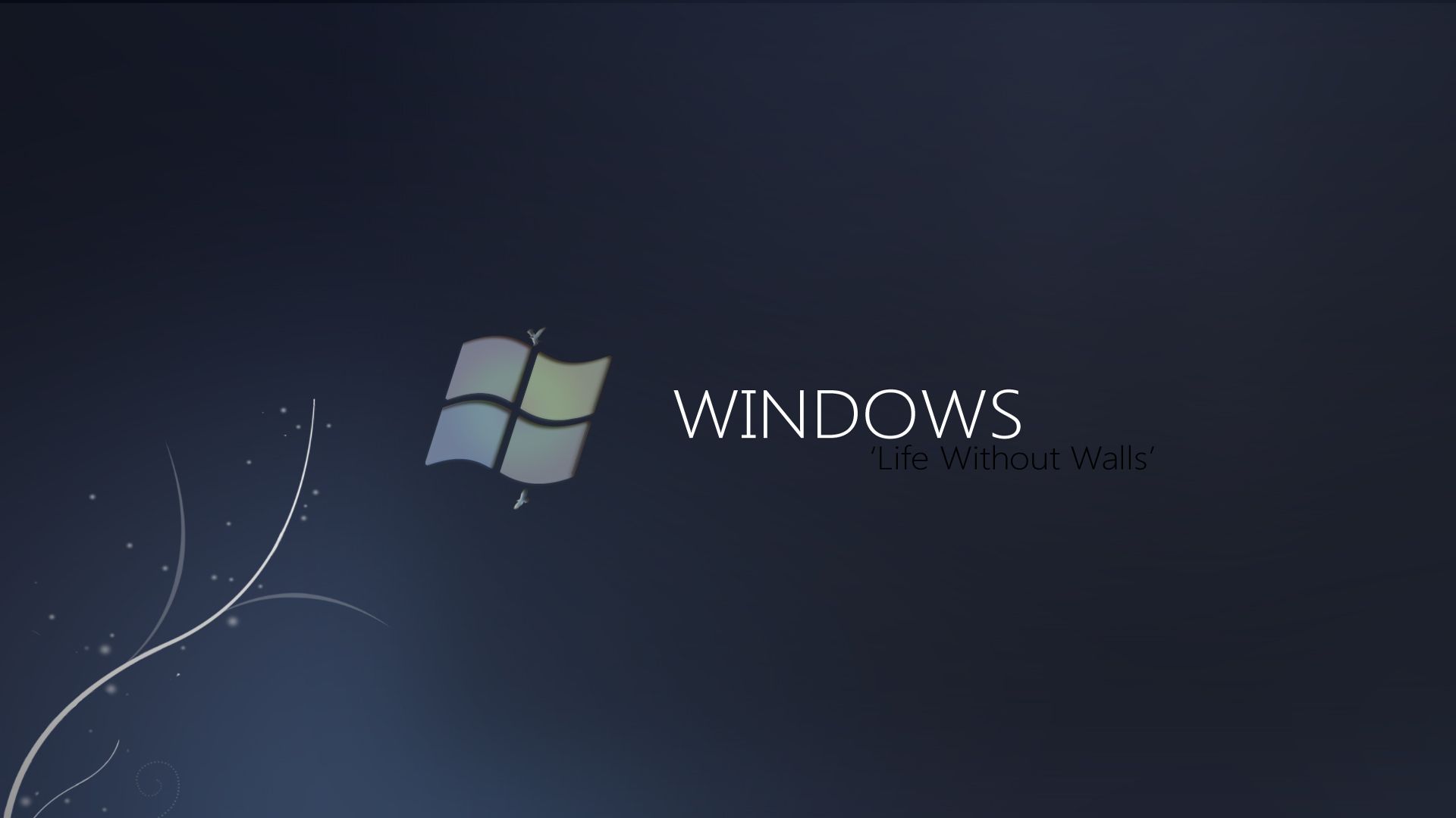 Logo Windows retro blu, 1920x1080 Full HD 1080p, PC Desktop