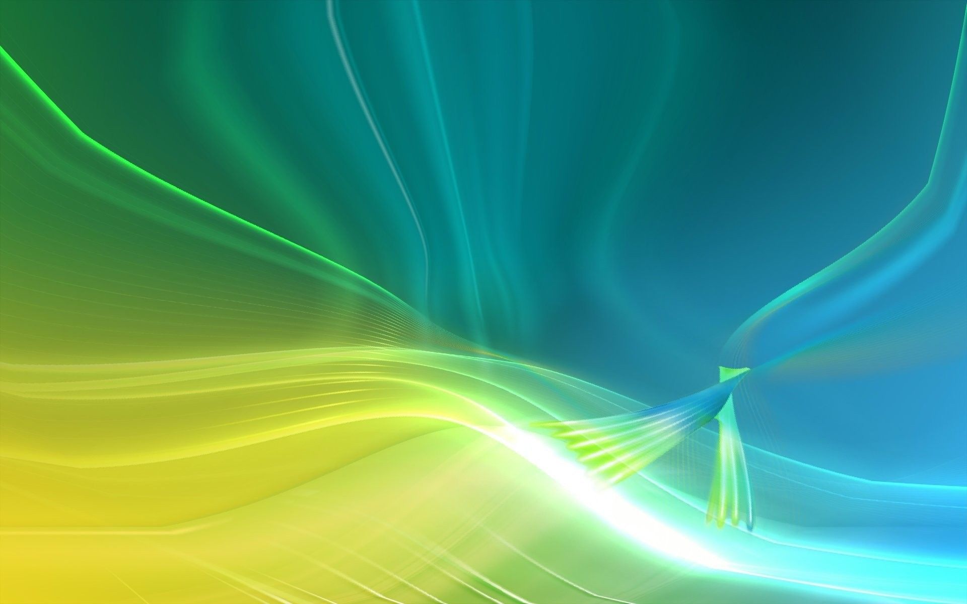 Onde luminose astratte verdi blu, 1920x1200 WUXGA, Desktop