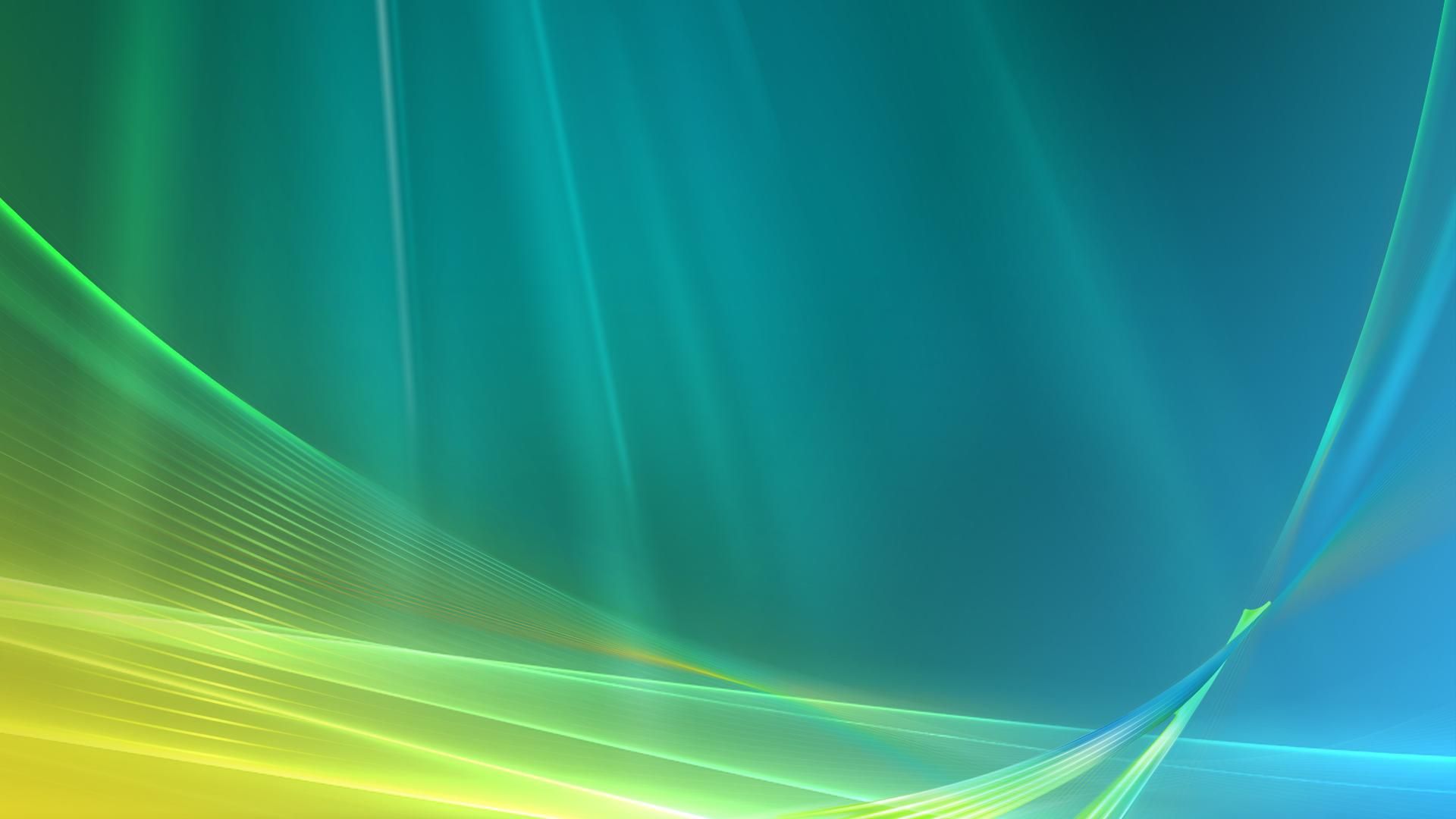 Astratto onde luce verde-blu, 1920x1080 Full HD, PC Desktop