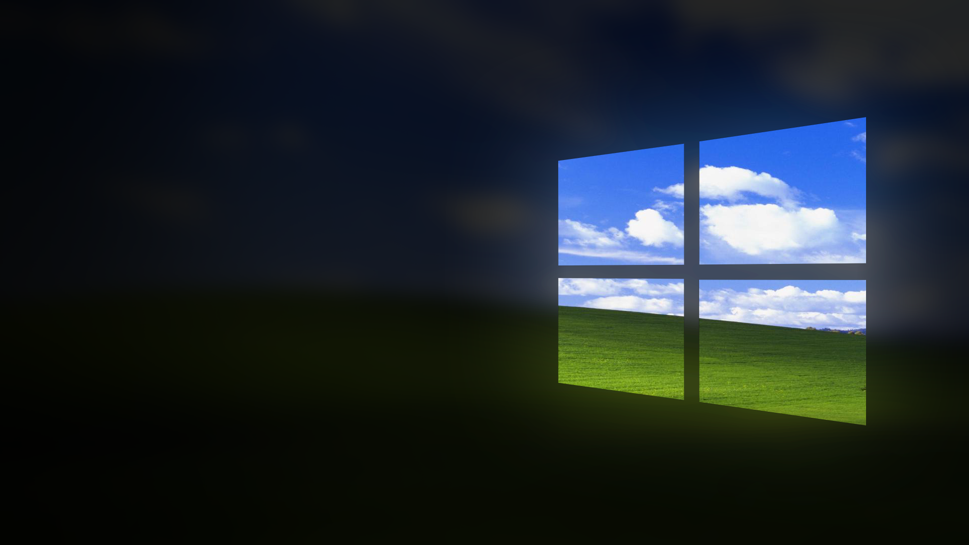 Logo Windows con paesaggio Bliss, 1920x1080 Full HD 1080p, Desktop