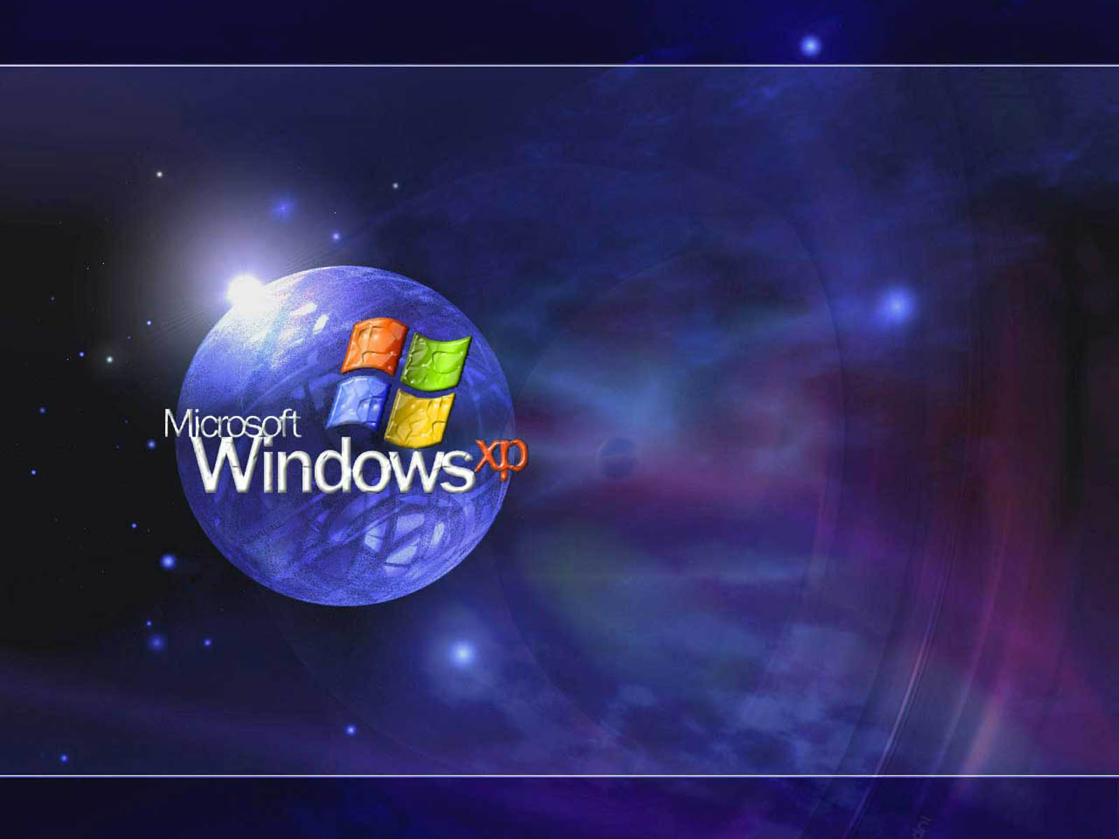 Logo Windows XP pianeta spazio, 1600x1200 HD Ready, PC