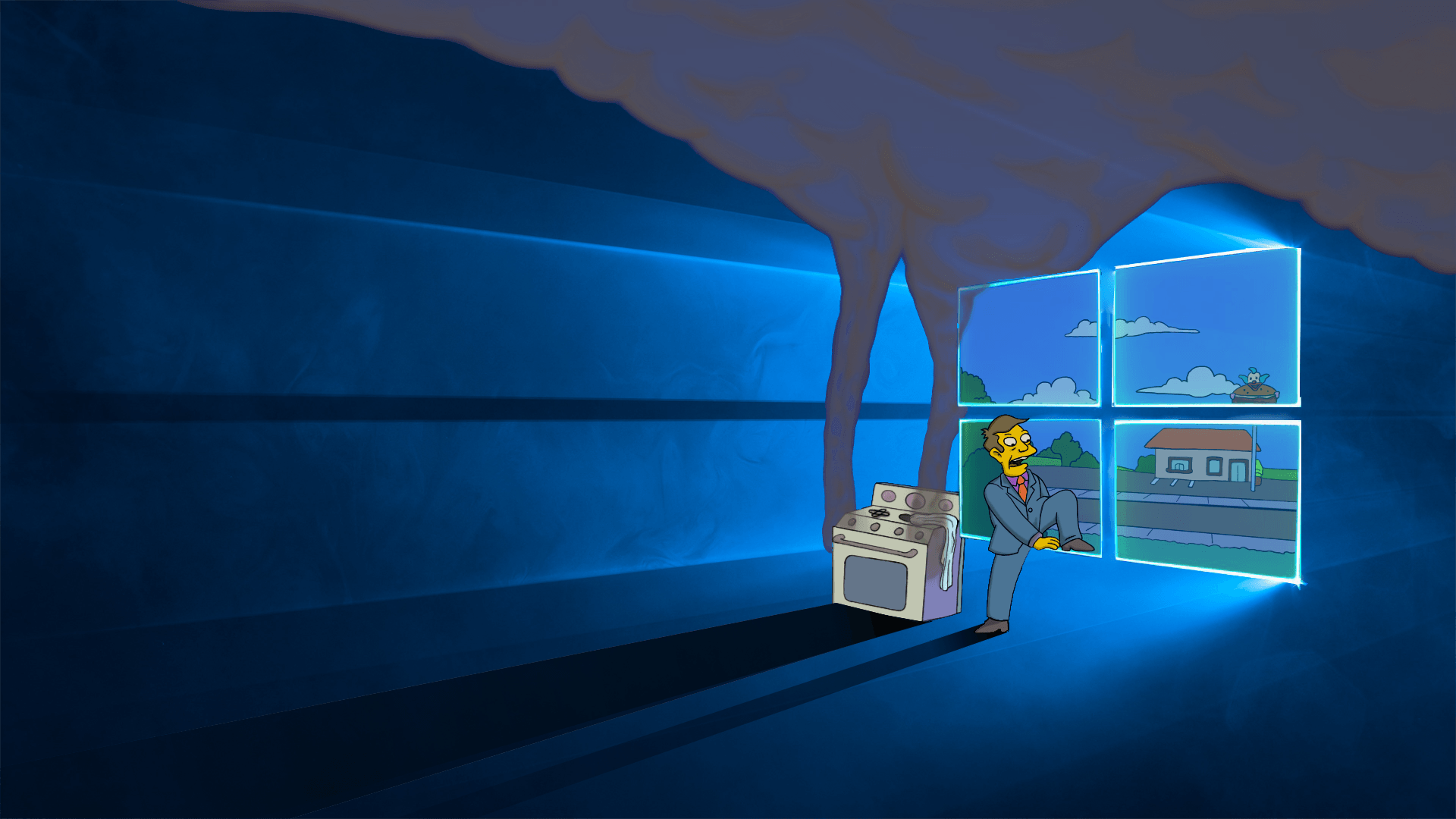 Logo Windows su sfondo blu, 1920x1200 WUXGA, PC