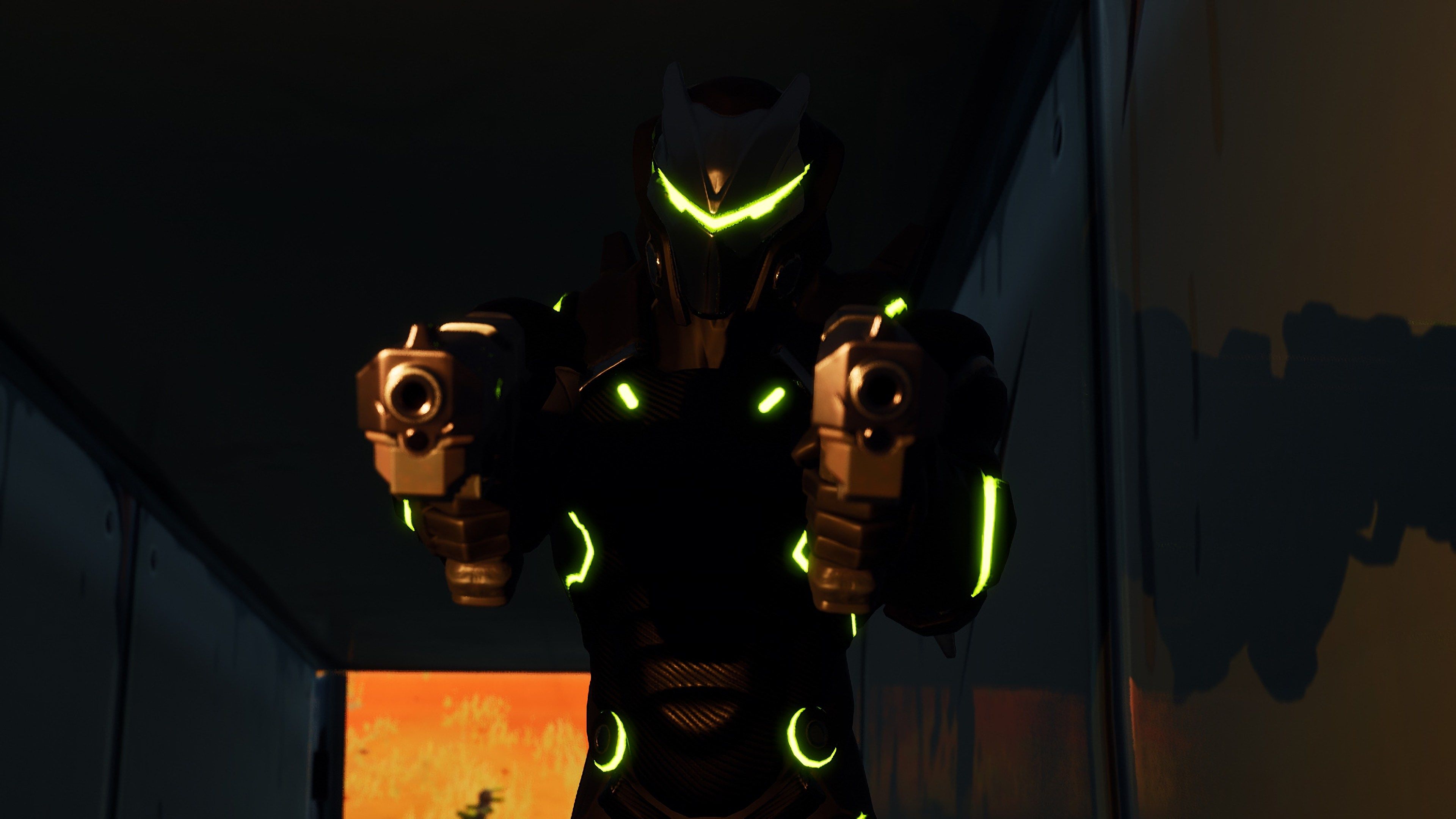 Wingman Fortnite armatura verde, 3840x2160 4K Ultra HD, Monitor 4K