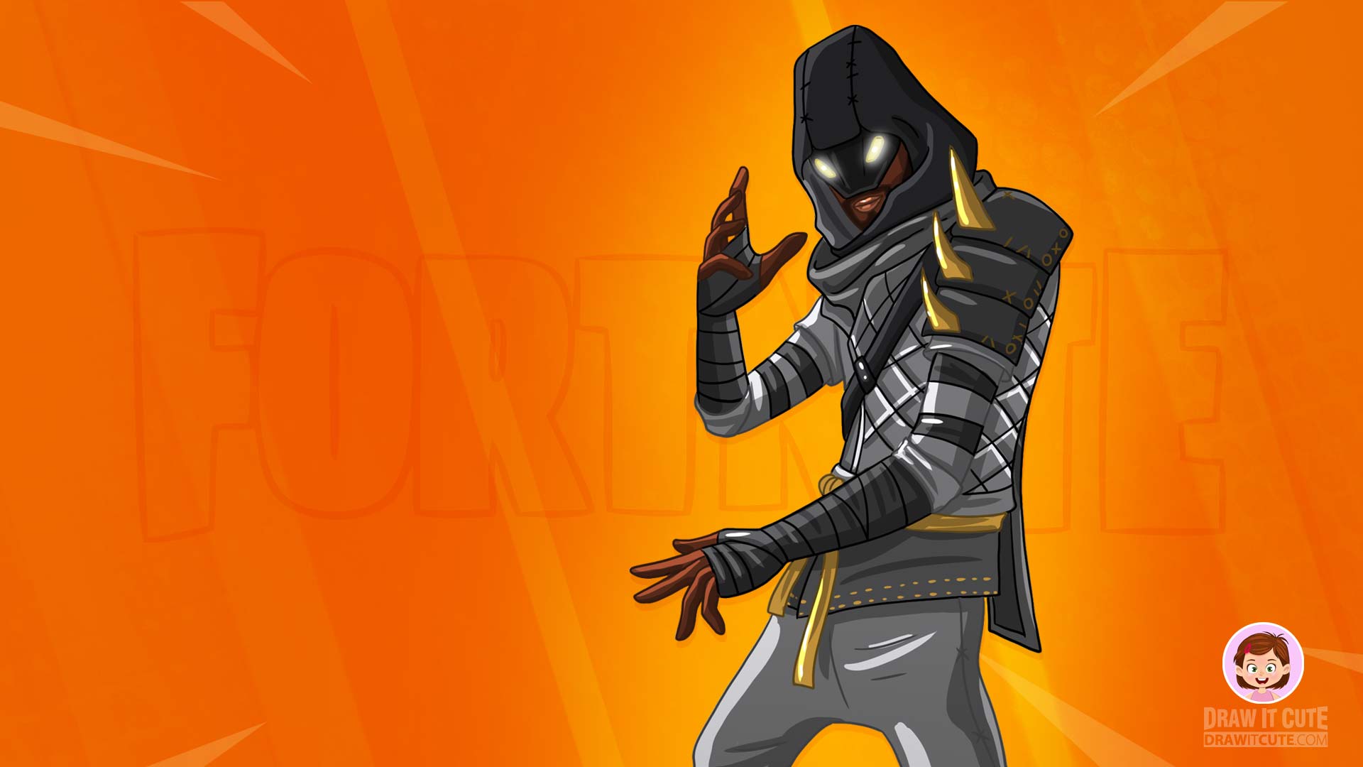 Personaggio Wingman Fortnite arancione, 1920x1080 Full HD, PC Desktop