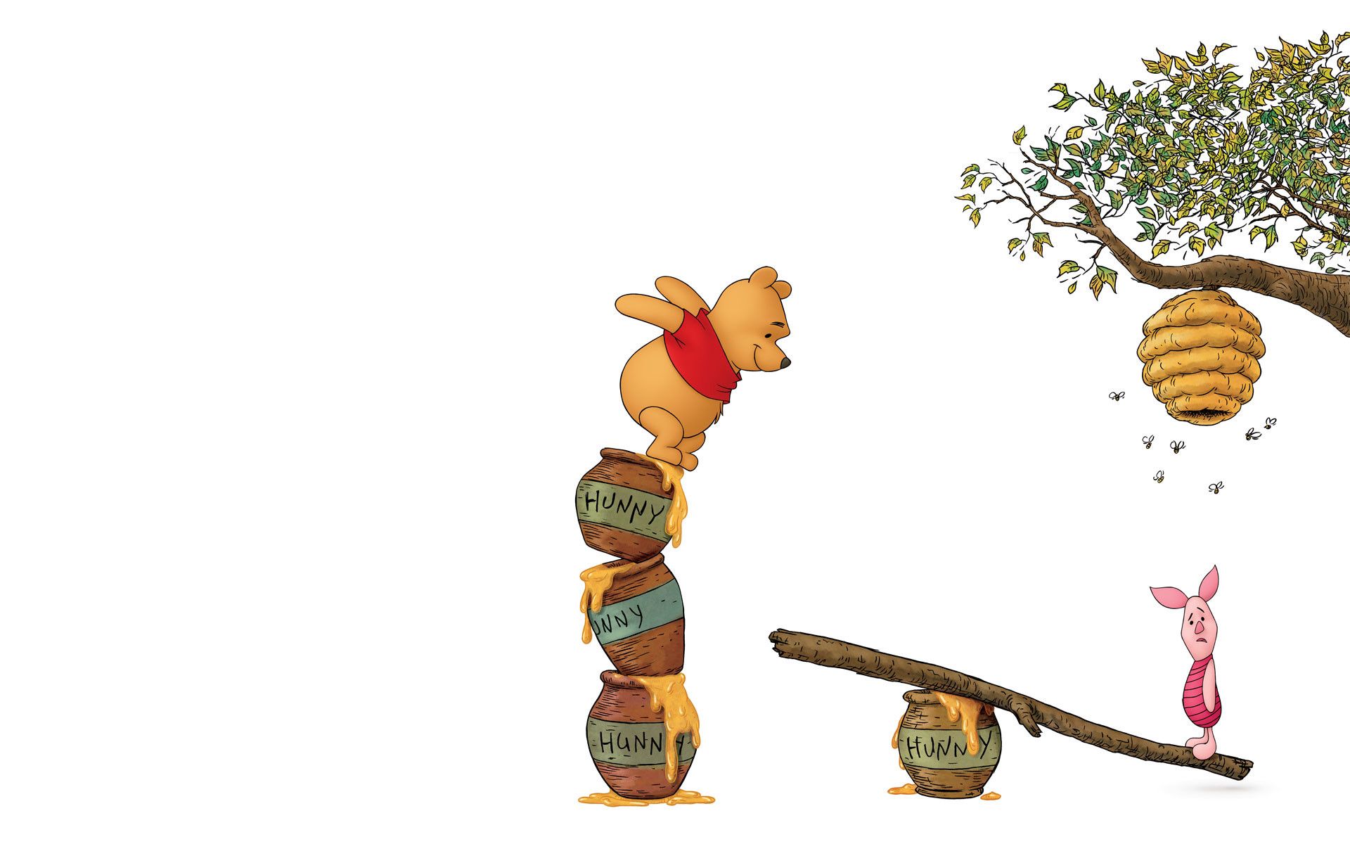 Winnie the Pooh e Pimpi vasetti miele, 1920x1200 Full HD+ WUXGA, iMac