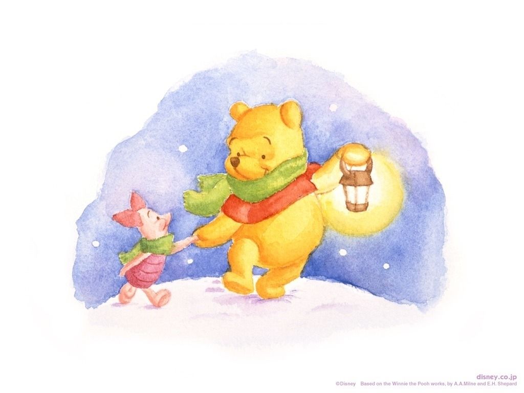 Winnie the Pooh e Pimpi neve, 1024x768 HD, PC