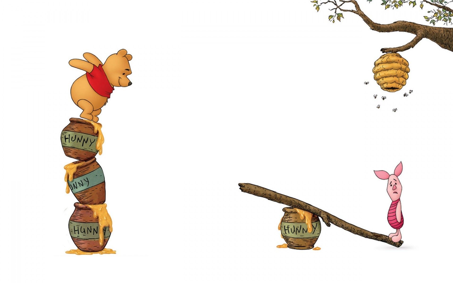 Winnie the Pooh e Pimpi miele, 1920x1200 WUXGA, Laptop
