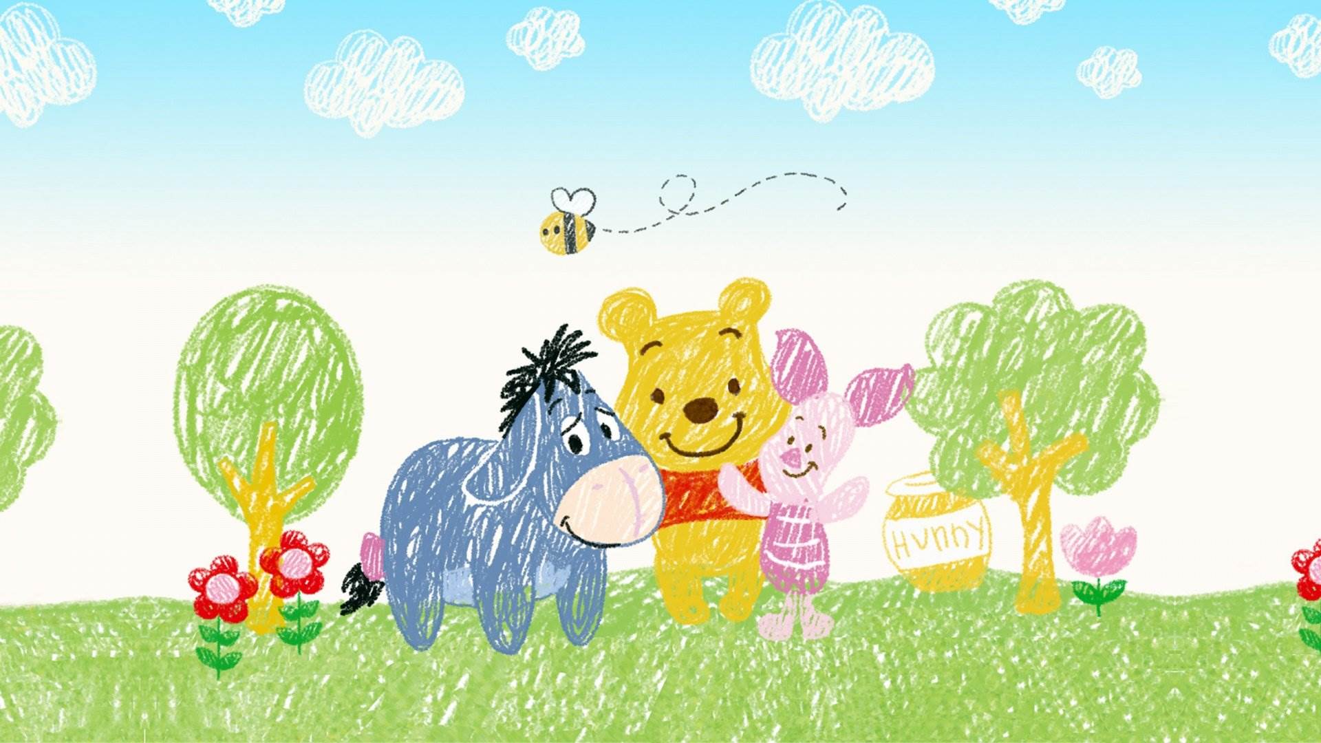 Winnie the Pooh, Ih-Oh, Pimpi, 1920x1080 Full HD 1080p, Desktop