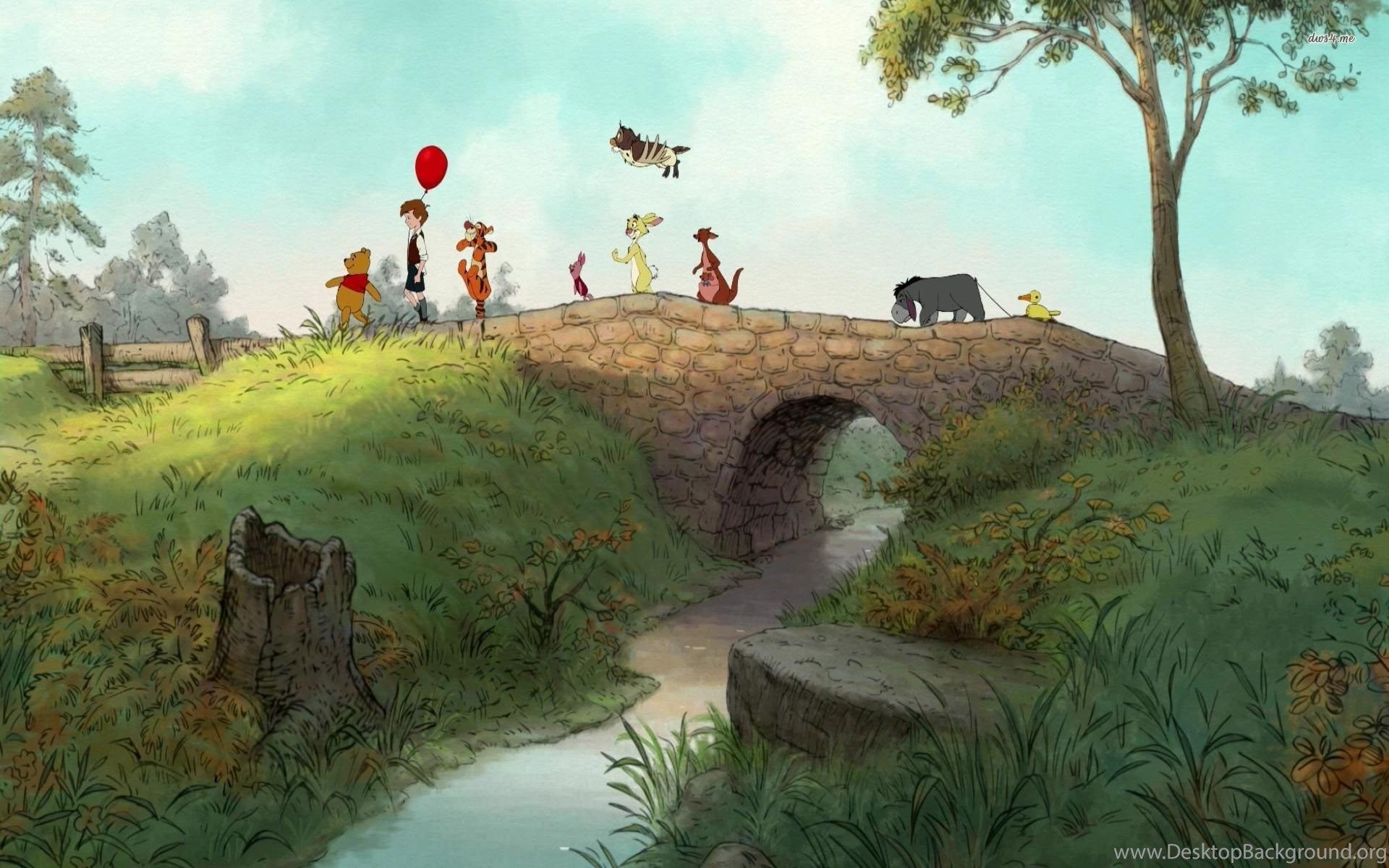 Winnie the Pooh sul ponte, 1920x1200 Full HD+, iMac