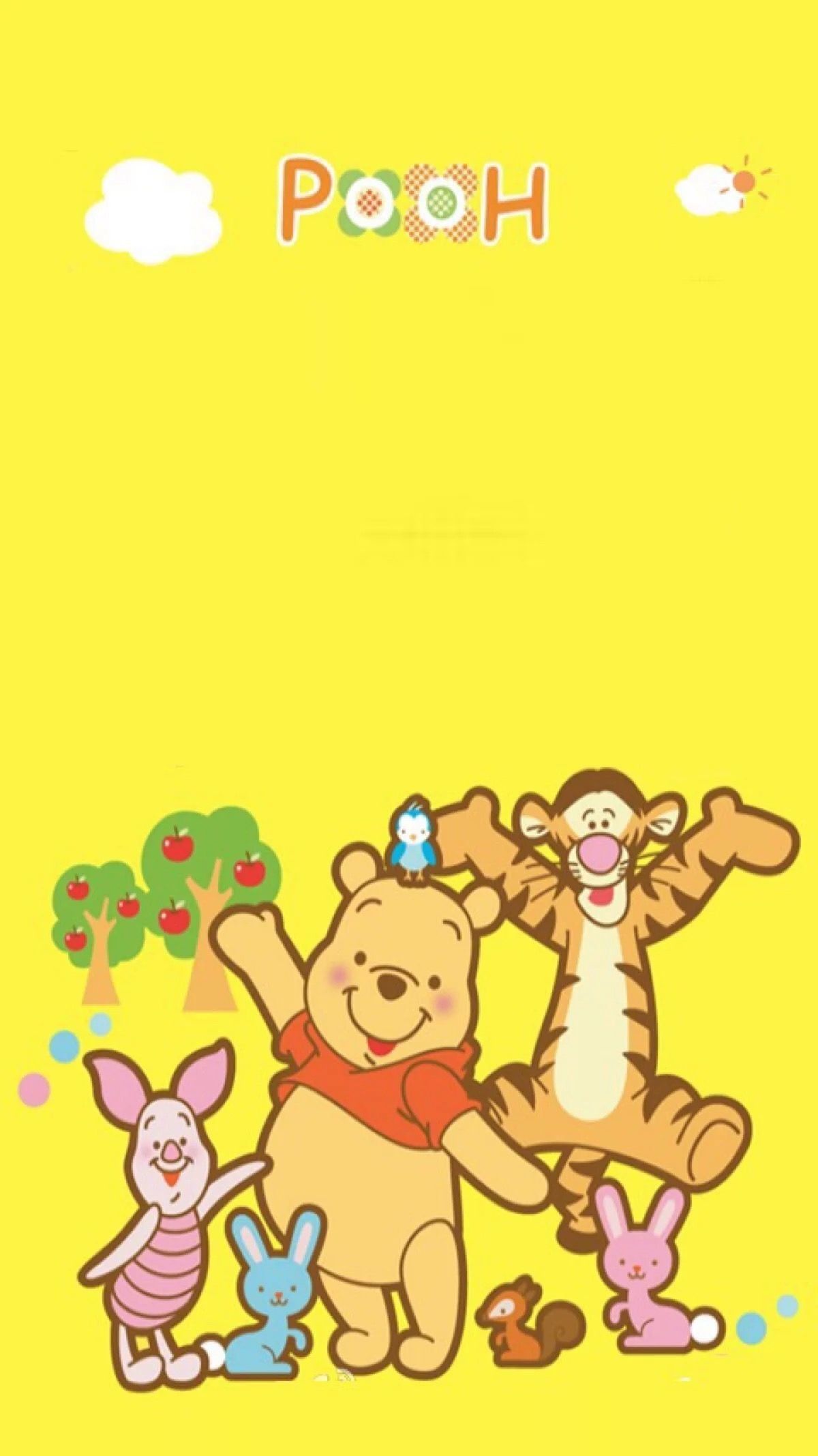 Winnie the Pooh e amici, giallo, 1200x2135 Verticale, Mobile