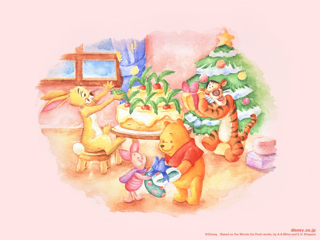 Winnie the Pooh Natale albero, 1024x768 HD, Laptop