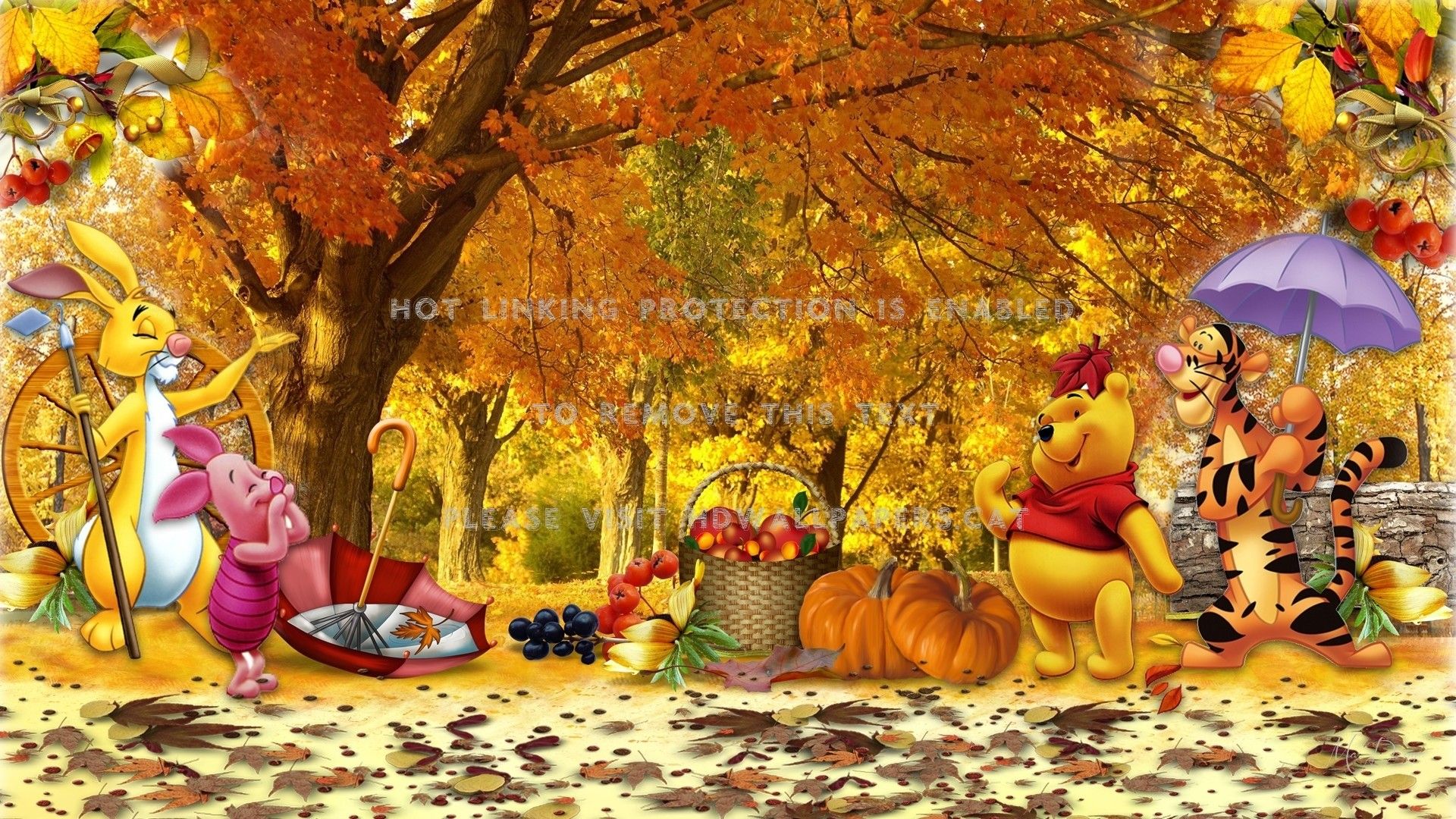 Winnie the Pooh autunno personaggi, 1920x1080 Full HD, PC Desktop