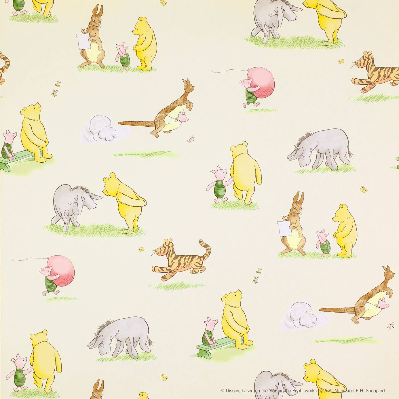 Winnie the Pooh classico personaggi, 1386x1386 HD, Desktop
